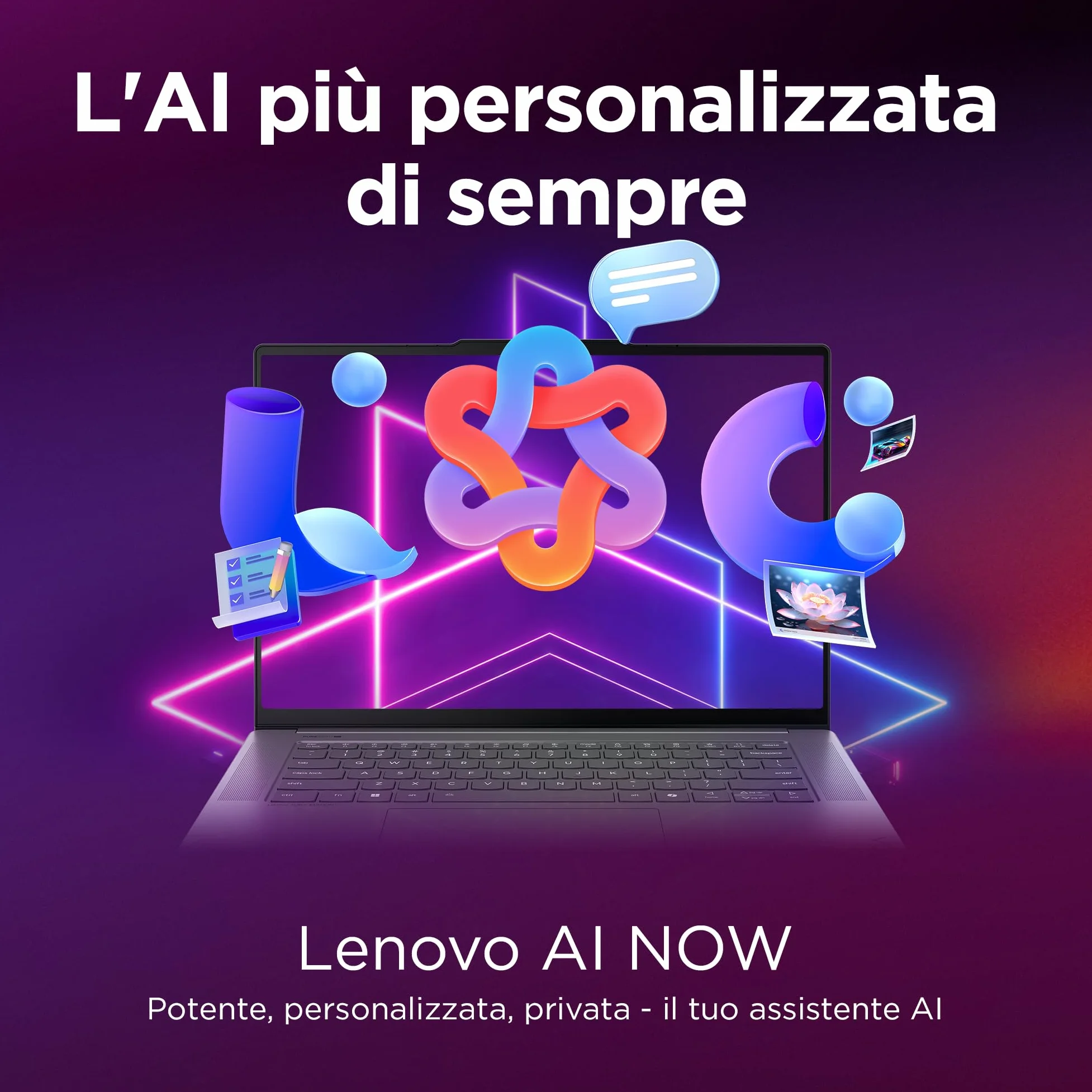 Lenovo Yoga Slim 7i Aura Edition Copilot+ PC Notebook 14'' OLED, Intel Core Ultra 5 226V, 16GB RAM, 512GB SSD, WiFi 7, Laptop in alluminio per Lavoro, Studio e Creatività - Caricatore non incluso