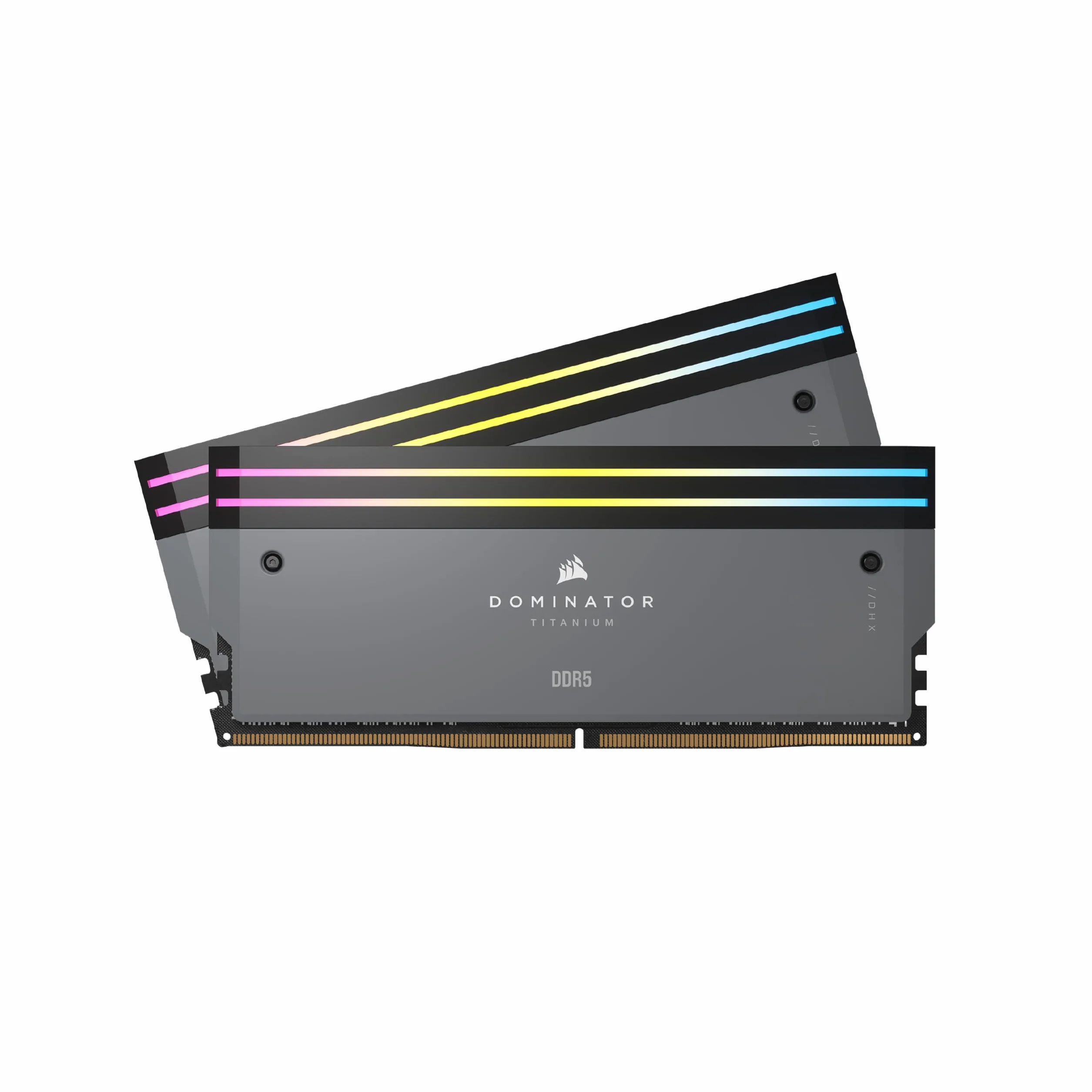 CORSAIR DOMINATOR TITANIUM RGB DDR5 32GB (2x16GB) DDR5 6000MHz CL30 AMD EXPO Intel XMP iCUE Memoria Compatibile per Computer - Grigio (CMP32GX5M2B6000Z30)