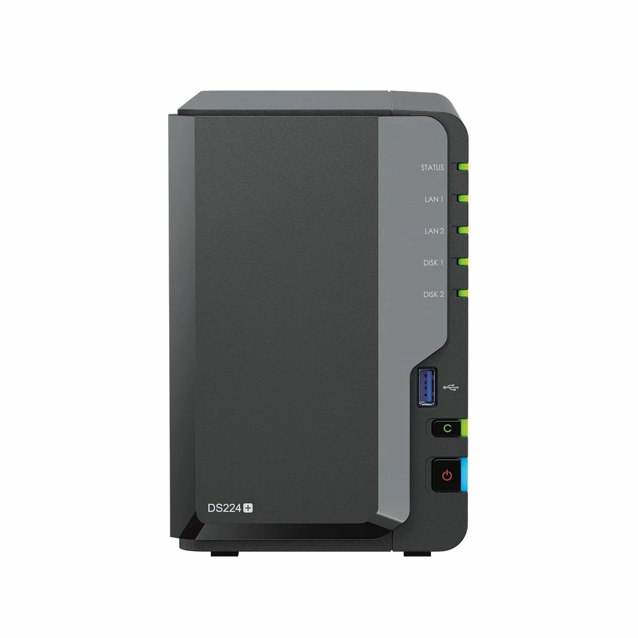 Synology DS224+ - Stazione di disco NAS a 2 bay (Intel Celeron J4125 4 core 2.0 GHz 2 GB DDR4 RAM 2 porte RJ-45 1GbE) 8 TB bundle con 2 dischi WD Red Plus (WD40EFPX - 68C6CN0)