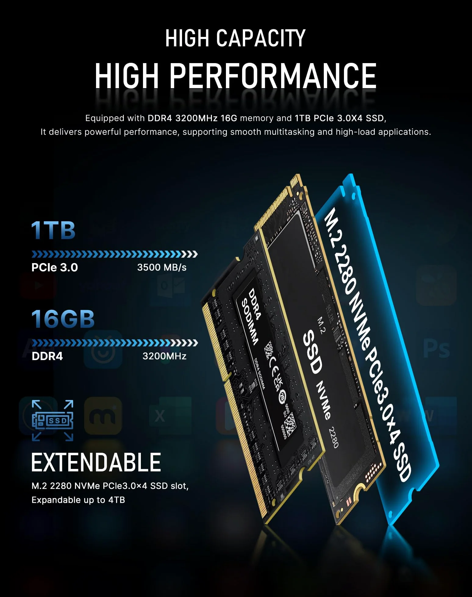 BOSGAME E5 Mini PC per casa e ufficio, Ryzen 5300U (supera 4300U, fino a 3,8 GHz), 16 GB RAM DDR4, SSD NVMe da 1 TB, mini desktop PC, triplo display 4K, doppia LAN 2,5G, WiFi 5, BT5.0, mini computer