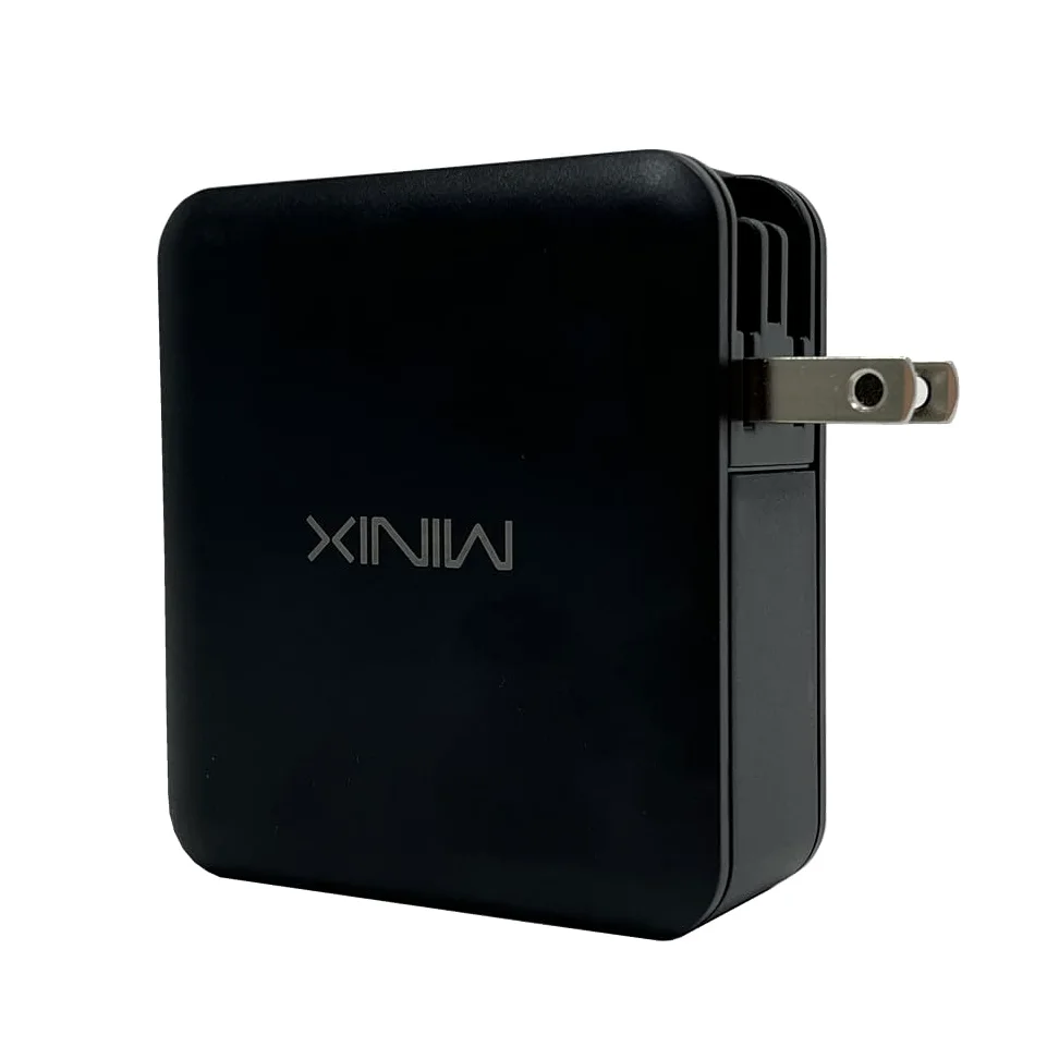 MINIX P165 Caricatore da muro a 4 porte 165W Turbo, con 3 porte USB-C, 1xUSB-C1 PD3.1 (140W) 1xUSB-C2 3.0 (100W) 1 x USB-C3 3.0 (30W) + 1 x USB- A 22,5W Ricarica rapida per laptop, tablet, smartphone