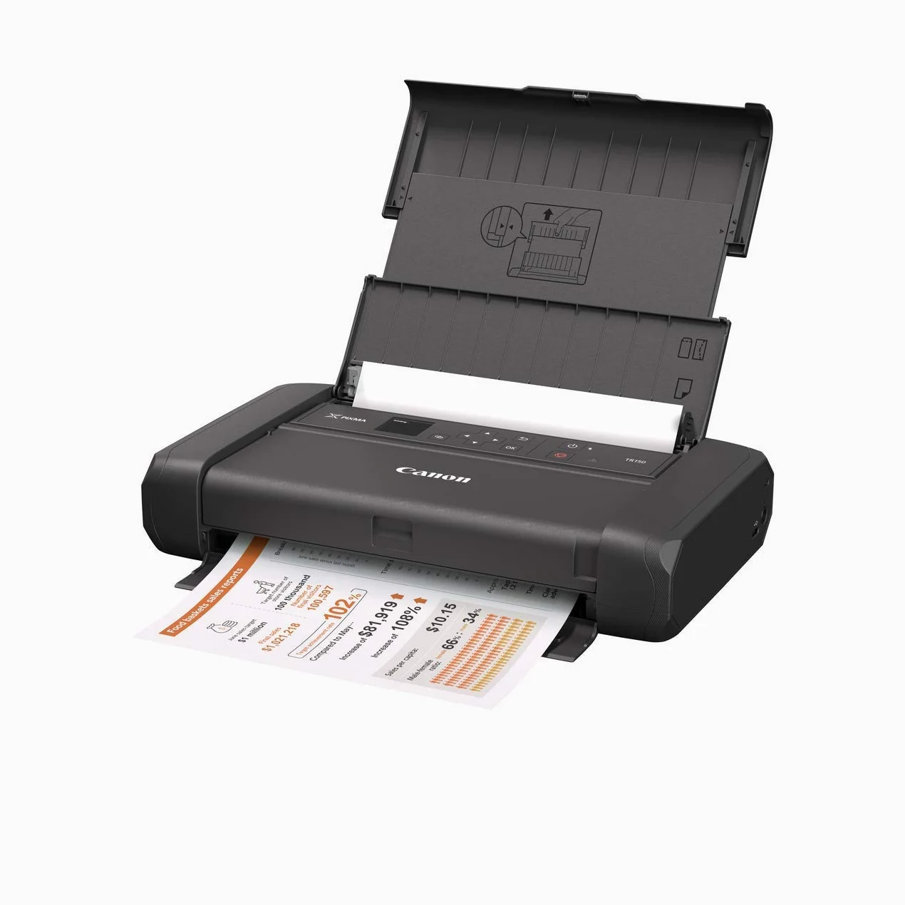 Canon PIXMA TR150, stampante portatile wireless, schermo OLED - senza batteria inclusa