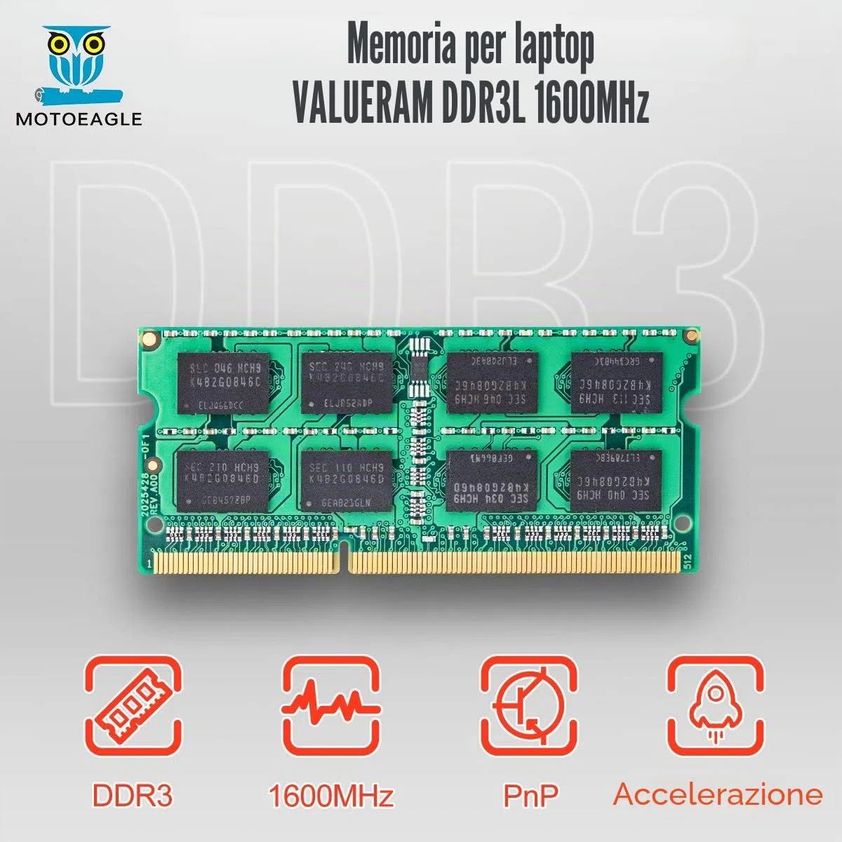 4GB DDR3 DDR3L 1600MHz SODIMM Ram 2Rx8 PC3 PC3L 12800S Non-ECC 1.35V CL11 204-Pin Memoria Laptop