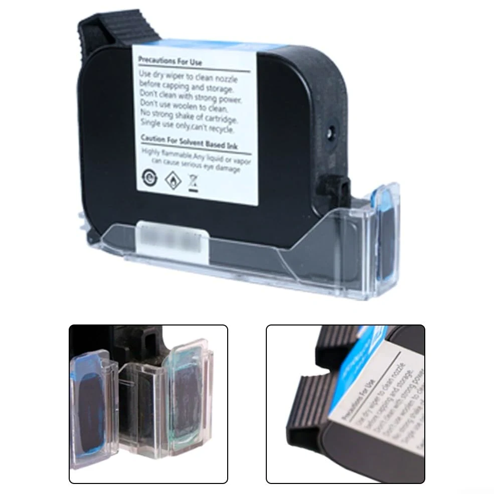 Cartuccia d'inchiostro nero ad alta resa, 42 ml, per stampante con ugello da 12,7 mm, per asciugatura rapida, formula per codificare su tessuto, metallo e legno (A)
