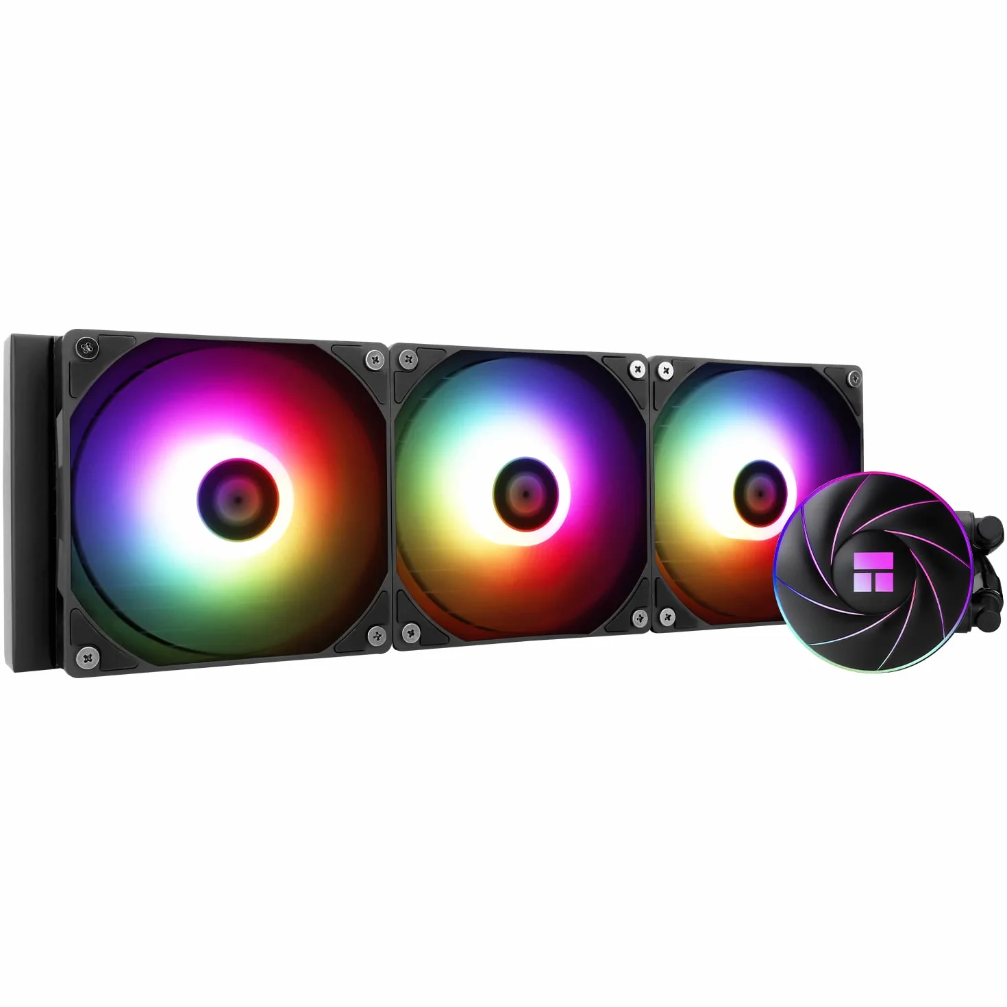 TR-Thermalright AQUA ELITE 360 ARGB Radiatore liquido per CPU Aio,360mm,3 ventole PWM Low Noise-ARGB,per AM4/AM5,Intel LGA1851/1700/115x/1200/2011(Nero)