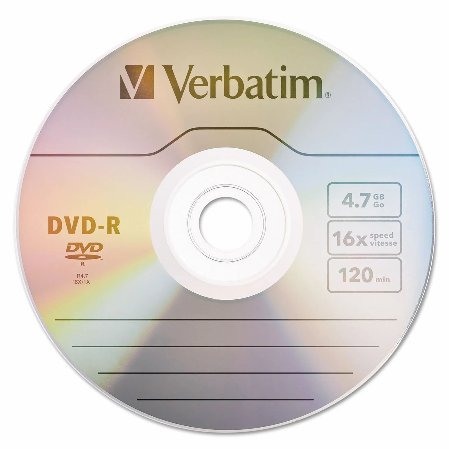 Verbatim DVD-R 4.7GB 16X Branded 100pk Spindle