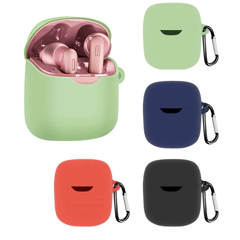 Custodia protettiva in silicone per auricolari anti-caduta per JBL Tune 220 TWS Accessori per auricolari wireless BT (Blu scuro)