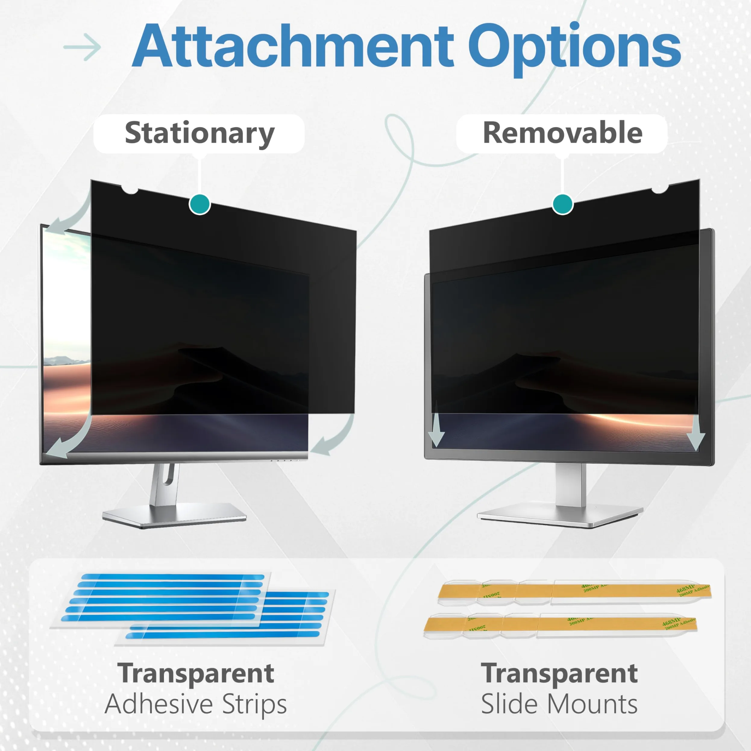 VINTEZ Schermo privacy da 31,5 pollici 16:0.9 per monitor e laptop - Pellicola protettiva antiriflesso per la luce blu Filtro per gli occhi - Schermo del computer Privacy Shield [1 confezione]