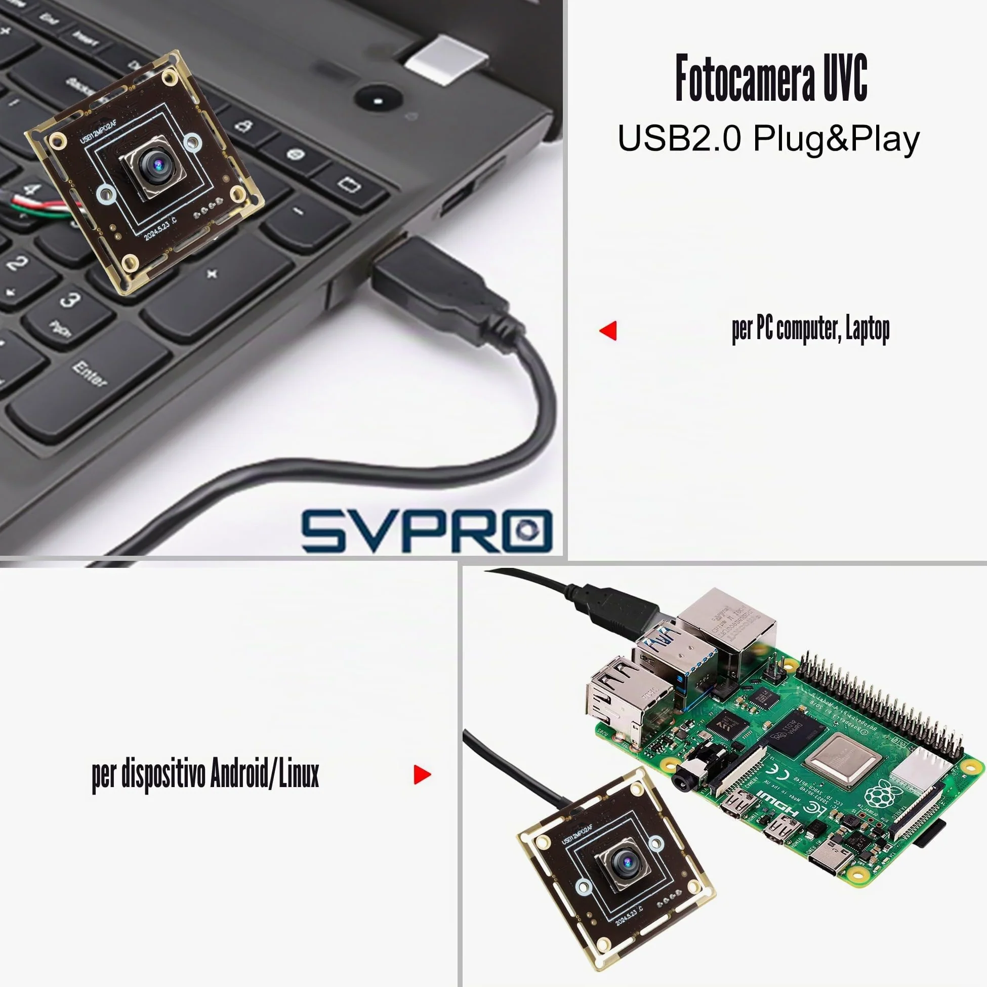 Svpro Modulo fotocamera USB 12 MP AF 4K 30fps Webcam Board per computer UVC USB2.0 1080P 60fps PDAF PC Camera IMX362 Machine Vision Telecamera industriale