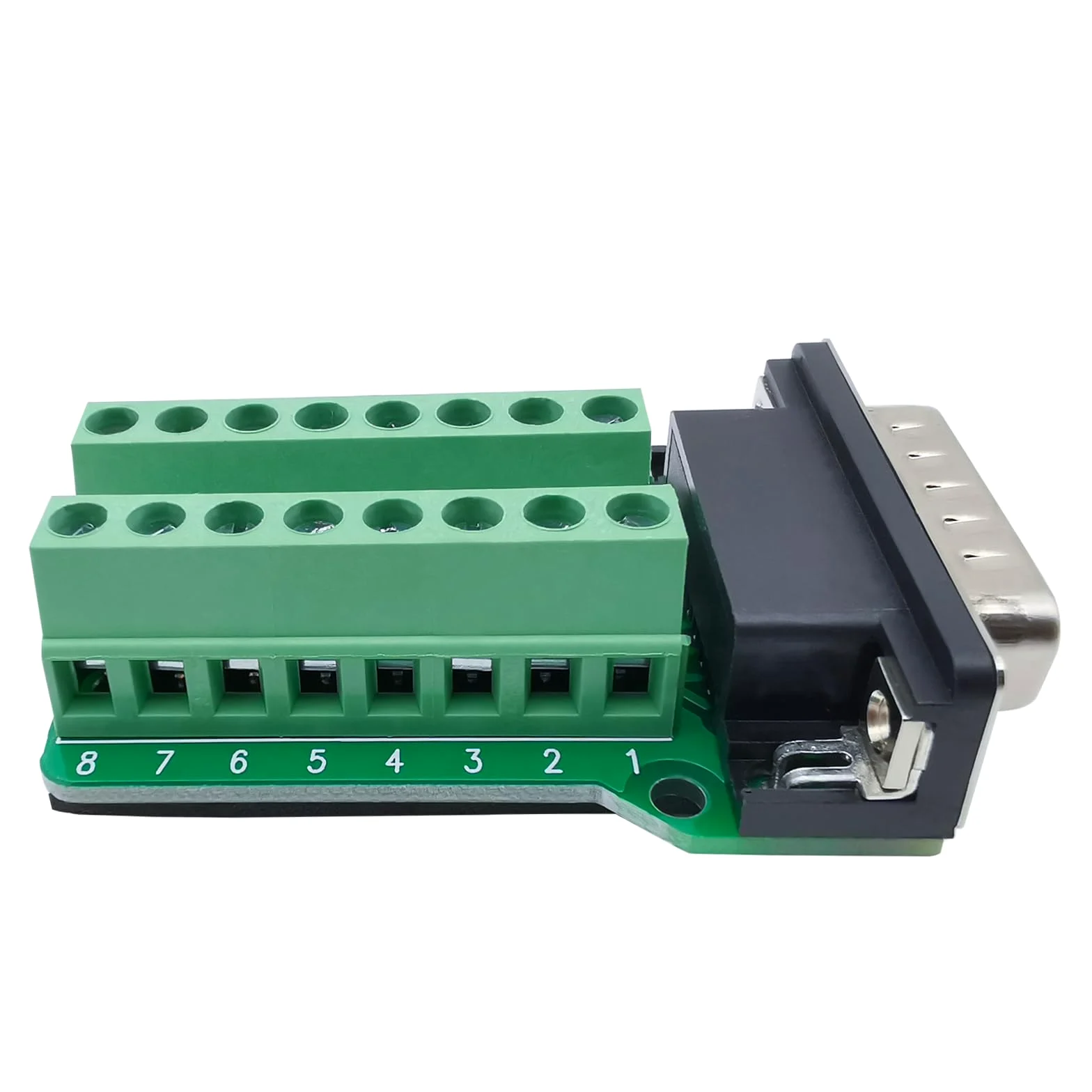 DB15 - Adattatore a 15 poli, connettore Breakout D-SUB RS-232, seriale su 15 poli, morsettiera senza saldatura, modulo di segnale con cuscinetto isolato