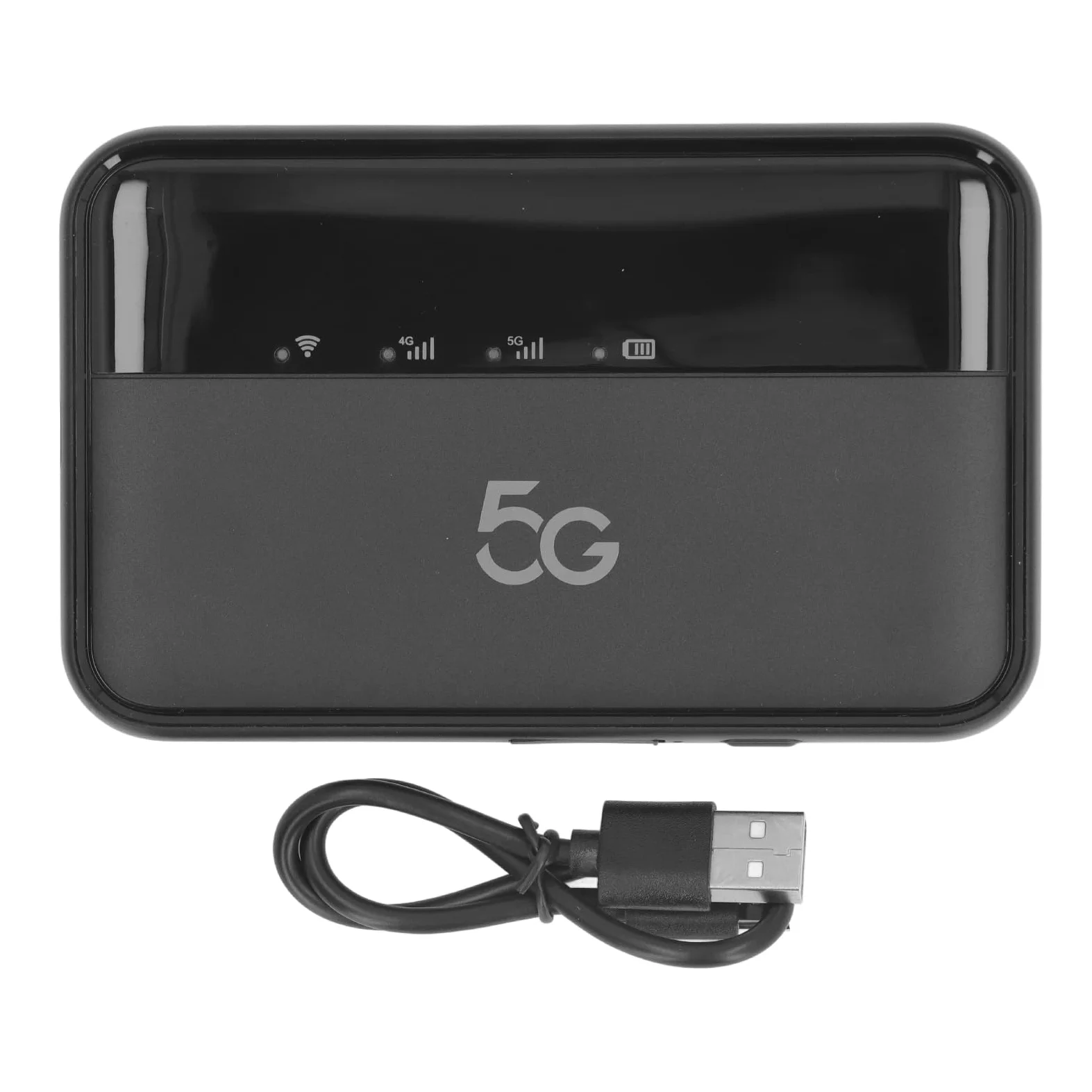 Generic Router Wireless Modem WiFi 5G Portatile con Connessione Ad Alta velocità, Batteria a Lunga Durata, 16 Dispositivi Supportati, per Viaggiatori, ABS 5,3x3,1x0,6 Pollici