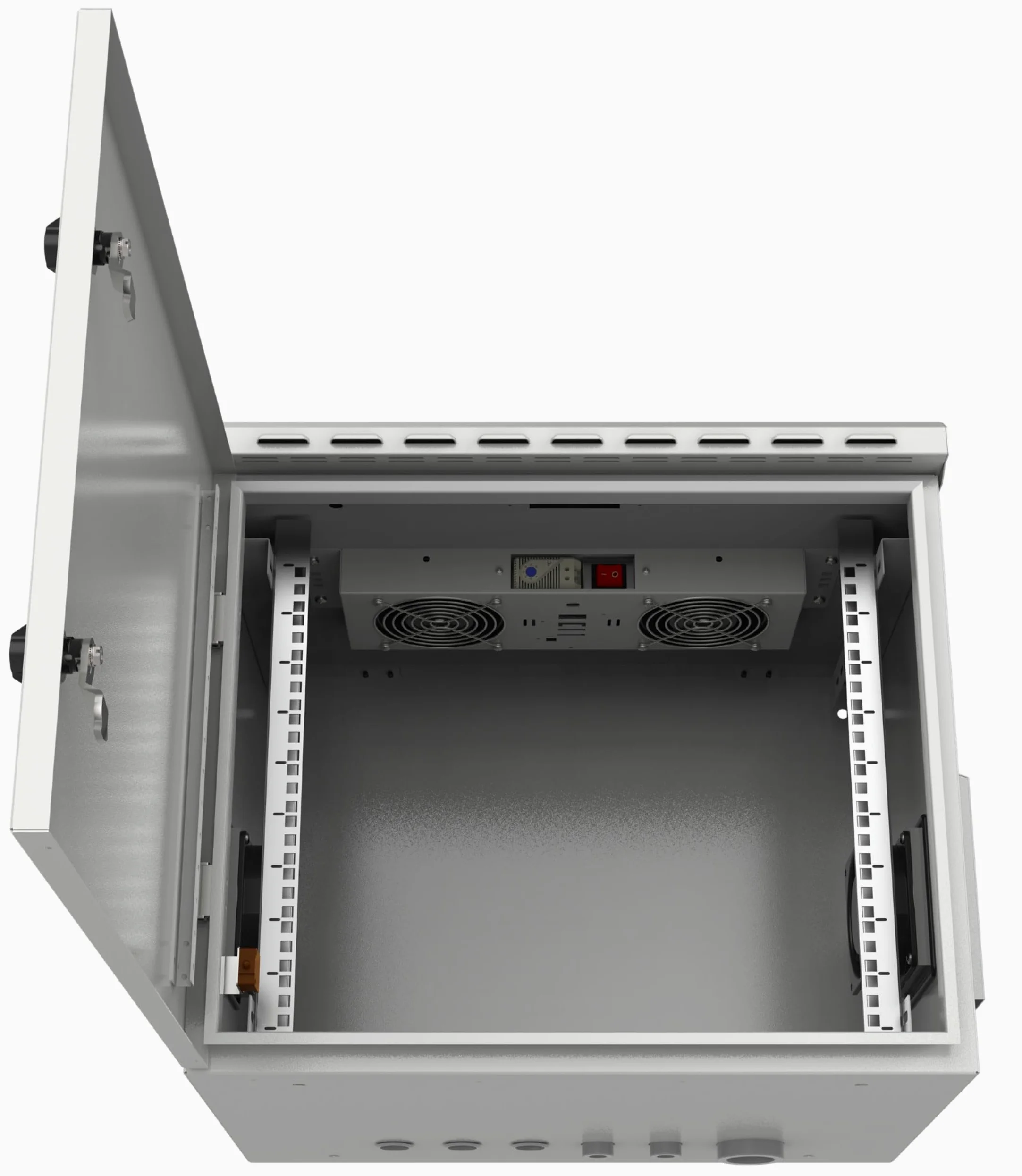 Techly Professional 364989 Kit di Ventilazione a Soffitto per Rack 19" IP55 2 Ventole Grigio Grigio