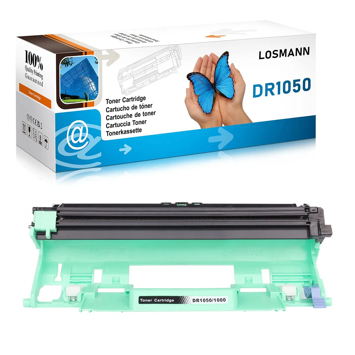 LOSMANN DR1050 Tamburo Compatibile per Brother DR-1050 DCP-1510 per Brother HL-1110 HL-1210W HL-1112 HL-1212W DCP-1510 DCP-1512 DCP-1610W DCP-1612W MFC-1810 MFC-1910W (1x Tamburo)
