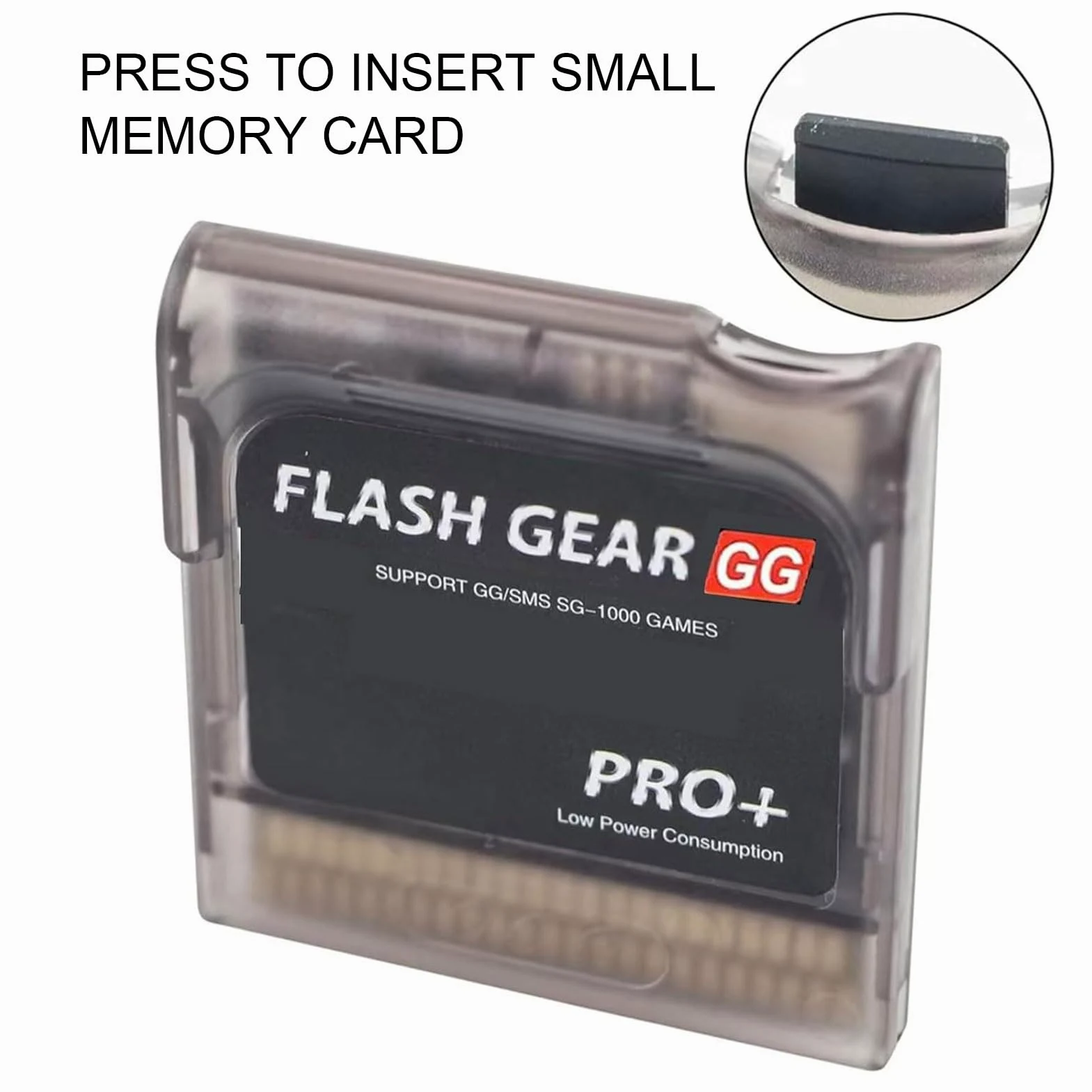 Fabater Carrello Flash, Cartuccia di Gioco Flash 600 in 1 con Memoria Integrata da 4 GB, Supporto per Console GG Game Gear, Sistemi SMS e SG
