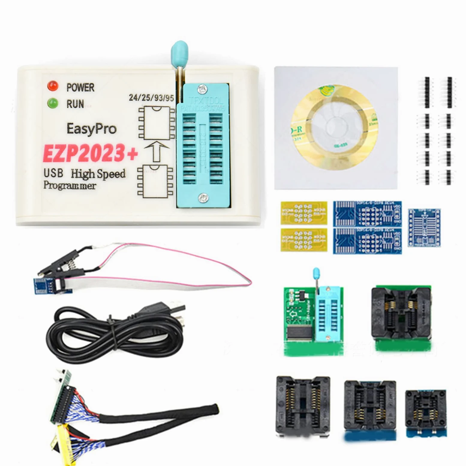 BAIRU EZP2023 Programmatore ad velocità USB supporta 25 flash SPI 24 25 93 95 EEPROM per Windows 2000 / XP/Vista / Win7 / 8/10 SPI Flash Programmer