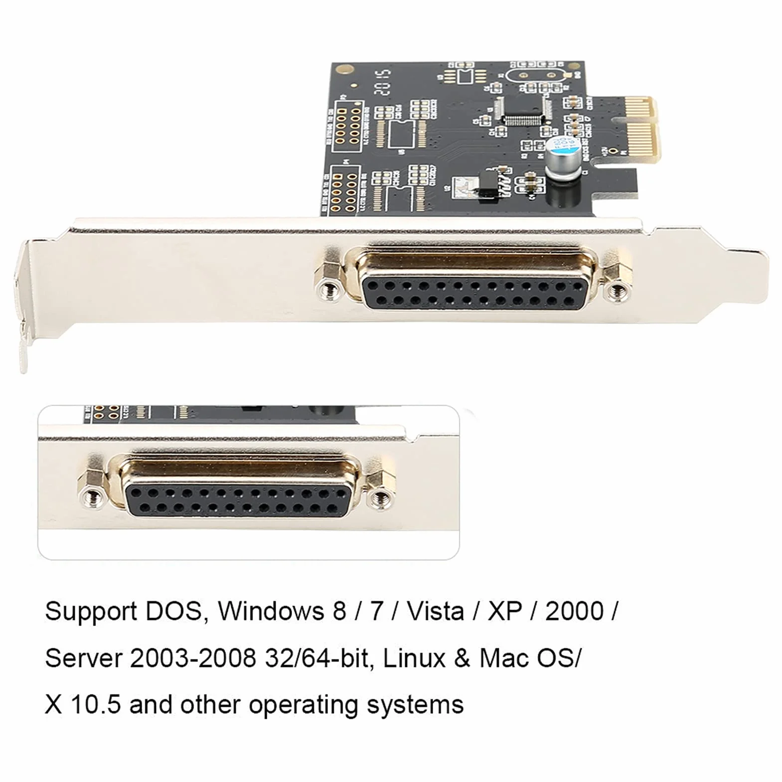 Scheda Porta Parallela PCI Express, Scheda Stampante DB25 LPT a Porta Singola per, OS X,