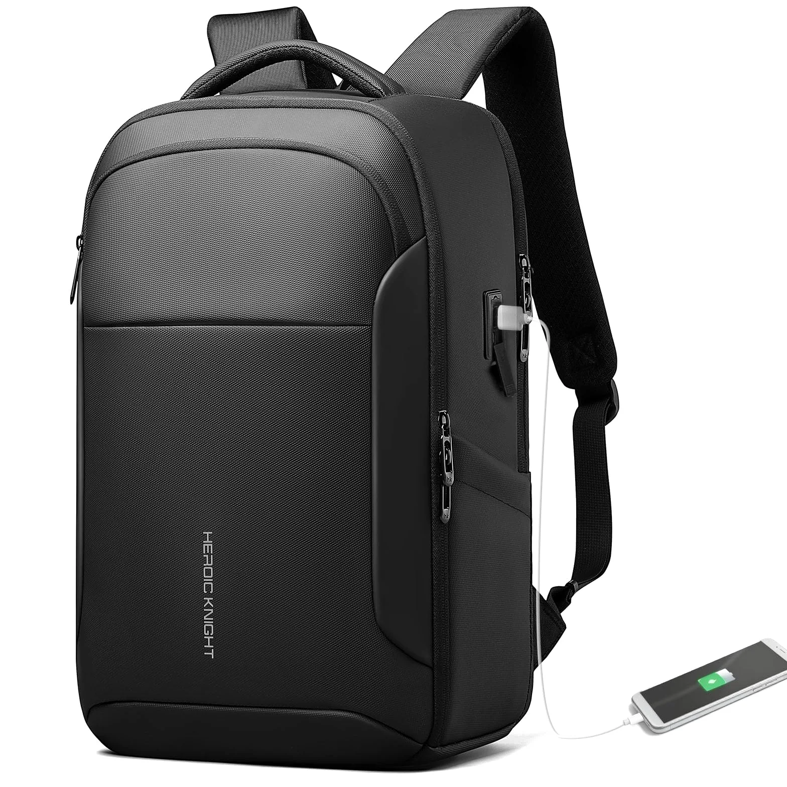 30L Zaino Viaggio Cabina Aereo 40x30x20 per 17.3''Laptop | Zaino Business Uomo con USB A&C, Zaino Porta PC Computer Impermeabile Antifurto per Lavoro Ufficio Università, Nero