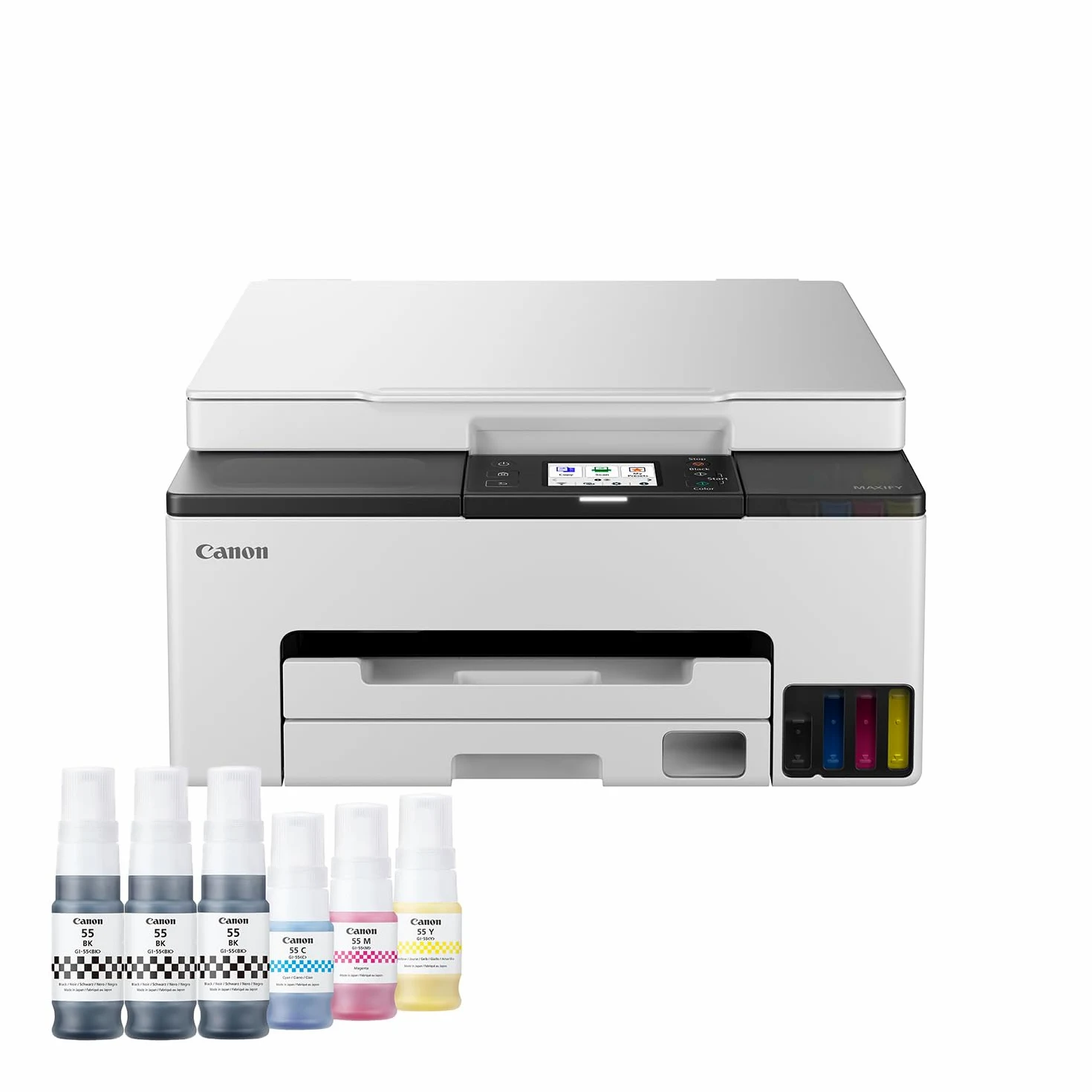 Canon MAXIFY GX1050 Ad inchiostro A4 600 x 1200 DPI Wi-Fi (Wi-Fi, print, scan, copy and cloud 15ppm [mono], 10ppm [colour] 250 sheet cassette Refillable ink tank USB, dual band wi-fi and ethernet)