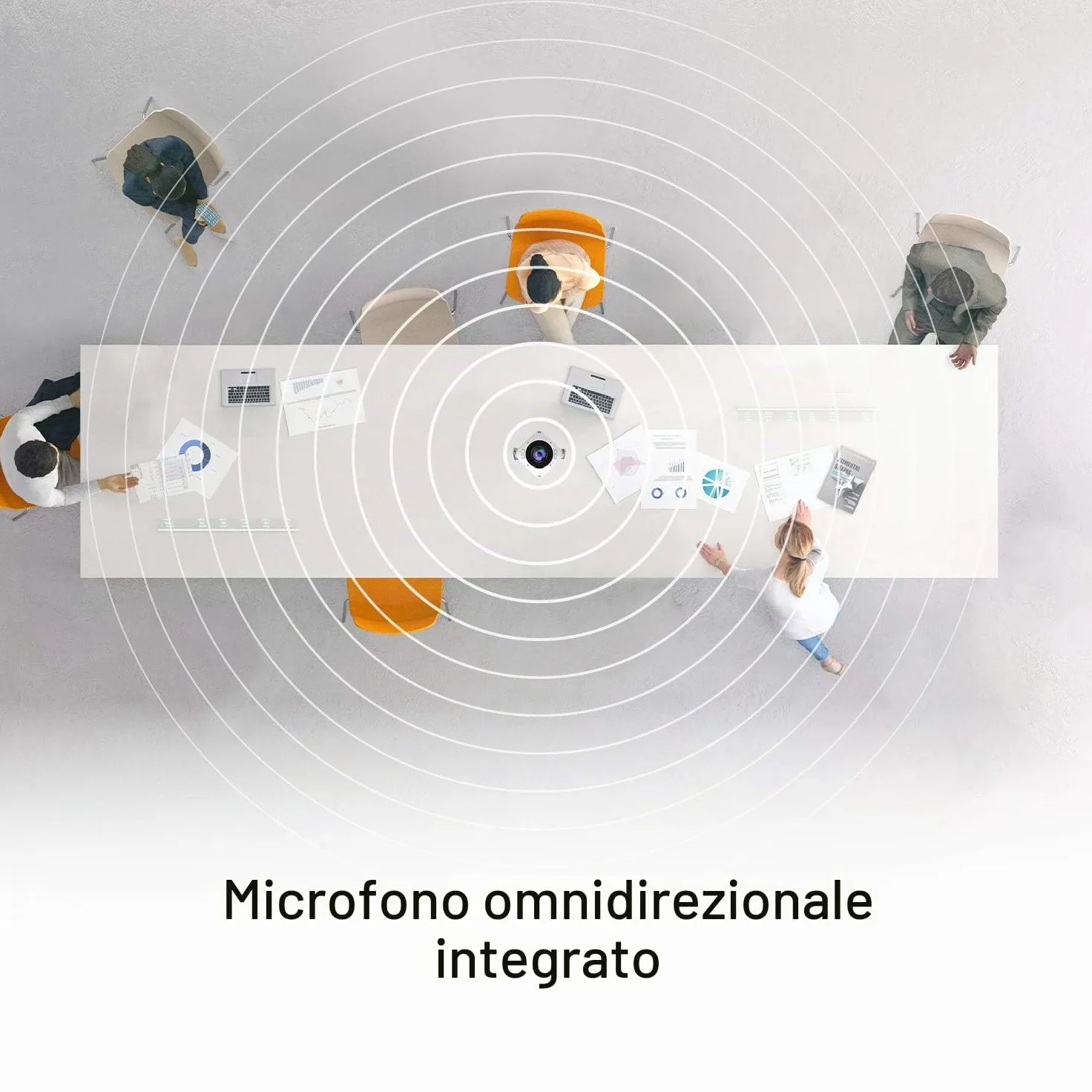 j5create Webcam per riunioni a 360 gradi - Videocamera per videoconferenze HD 1080P con microfono ad alta fedeltà, USB-C | per videoconferenze, lezioni online e collaborazione (JVCU360)
