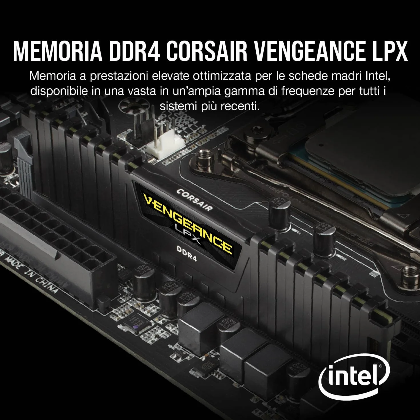 Corsair CMK16GX4M2E3200C16 Memoria Desktop, Nero, 2 x 8 gb