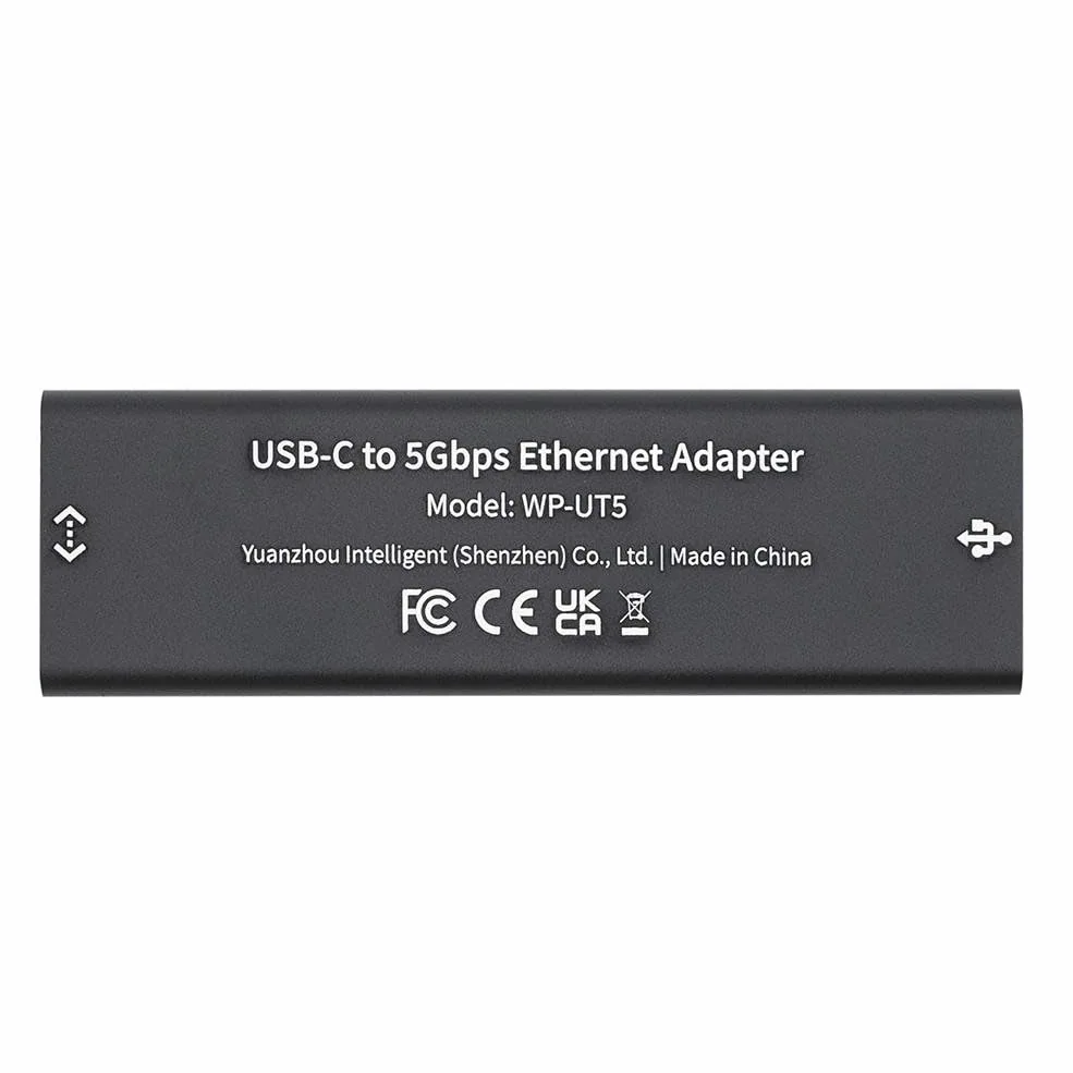 EasyByMall Adattatore Ethernet da USB 3.2 a 5GbE, chip Realtek RTL8157, scheda di rete da 5 Gbps con cavo diviso per Windows 11, Mac, Linux