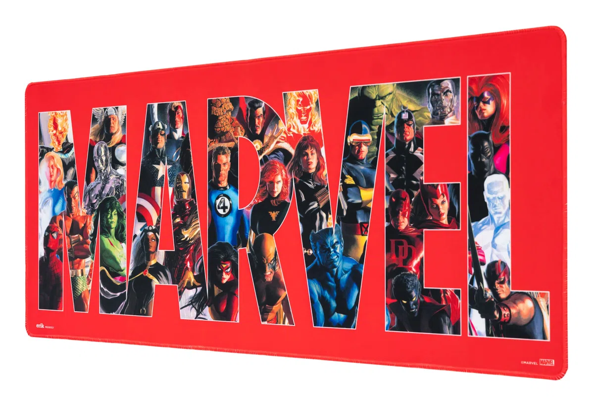Grupo Erik: Tappetino Mouse Avengers | Tappetino mouse Marvel XXL, base antiscivolo, 100% waterproof e con rifiniture di qualità, 80 x 35 cm, Tappetino Gamer