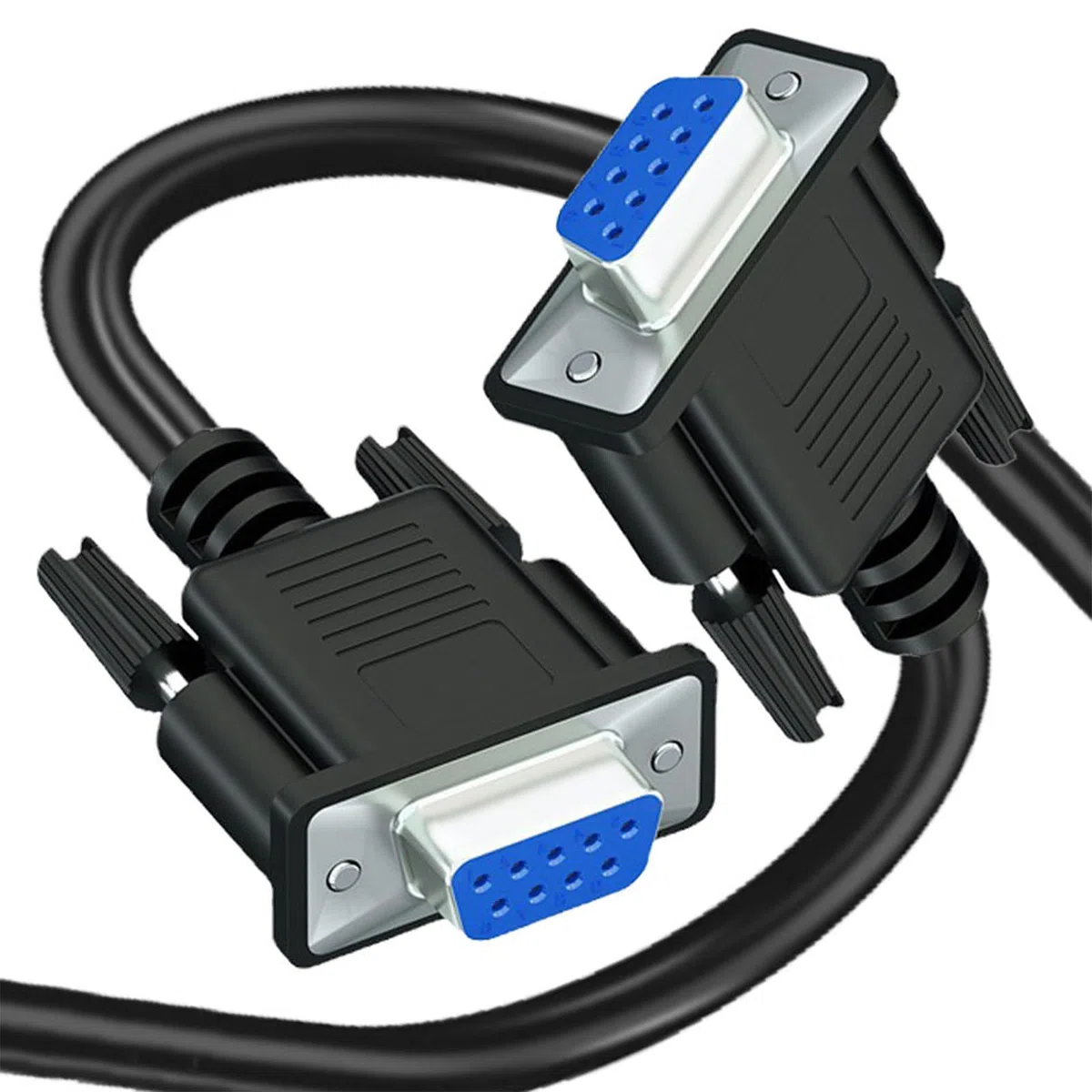 Cavo RS232 DB9 femmina a 9 pin, cavo di prolunga seriale DB9 COM porta connettore dritto per PC, modem, macchine CNC, controllo industriale, 3 m