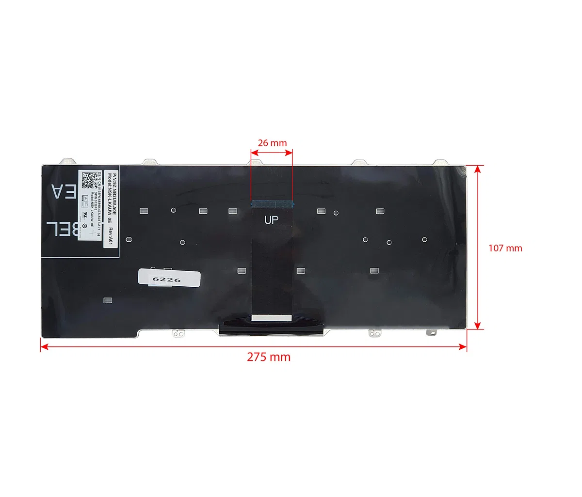 new net Keyboards - Tastiera ITALIANA 0138F6 NSK-LKAUW 9Z.NB2UW.A0E 01PM8M 07J19R 010M30 098KF2 compatibile con Notebook Dell Latitude 3340 3350