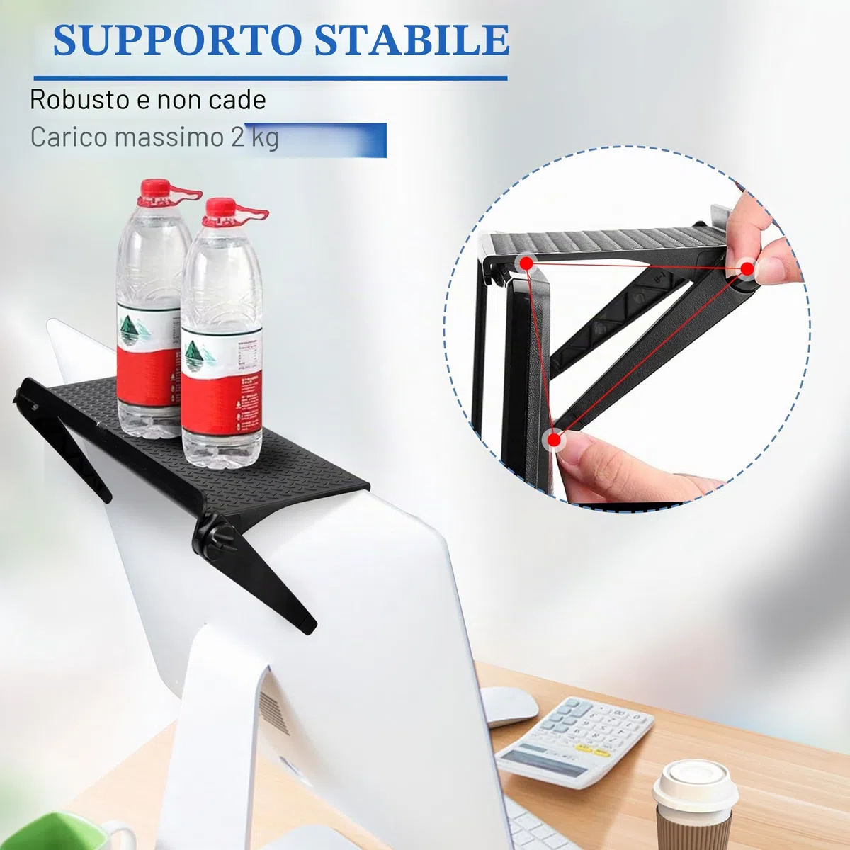 Ripiano Superiore Dello Schermo, 2 Pezzi Ripiano Superiore TV, Supporto Monitor Staffa Router Regolabile, Mensole Porta Decoder Organizer per Computer, Altoparlanti, Telecomando