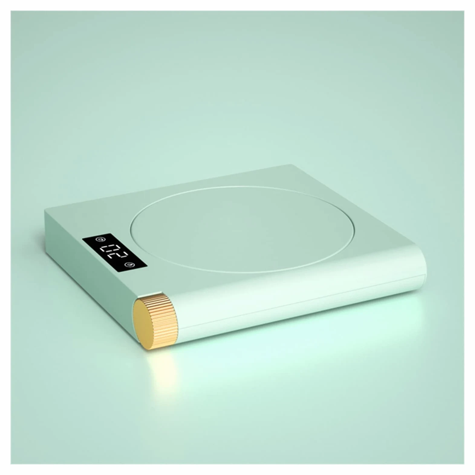 Scalda caffè scaldatazze USB Piastra Boccale riscaldatore Caldo tè Le Riscaldamento Coaster termostato 5 Gear riscaldatore Piattaforma di caffè Latte tè Caldo Elettrico (Color : Green)