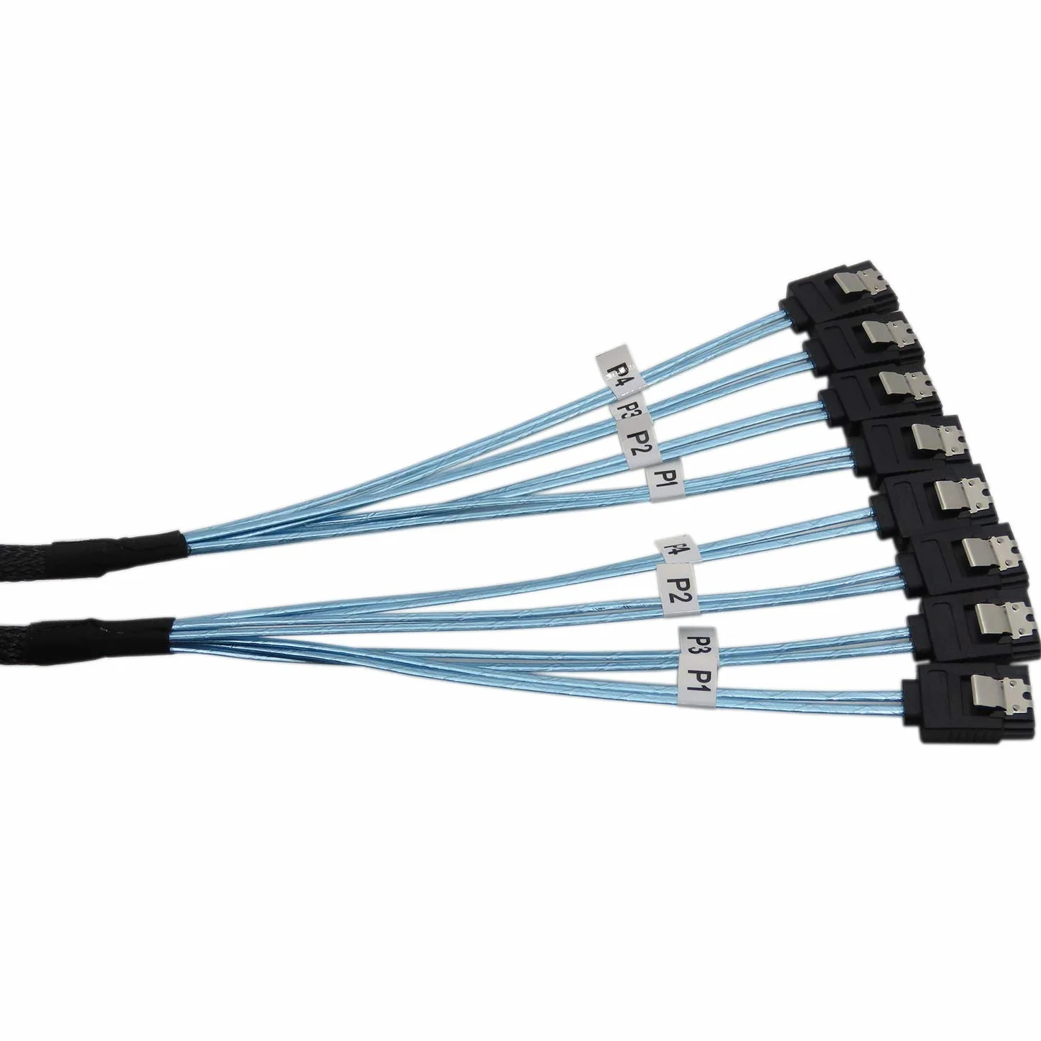 4pcs/Set Sata3 III SAS Cable High Speed 6Gbps Quality for Server 0.5M