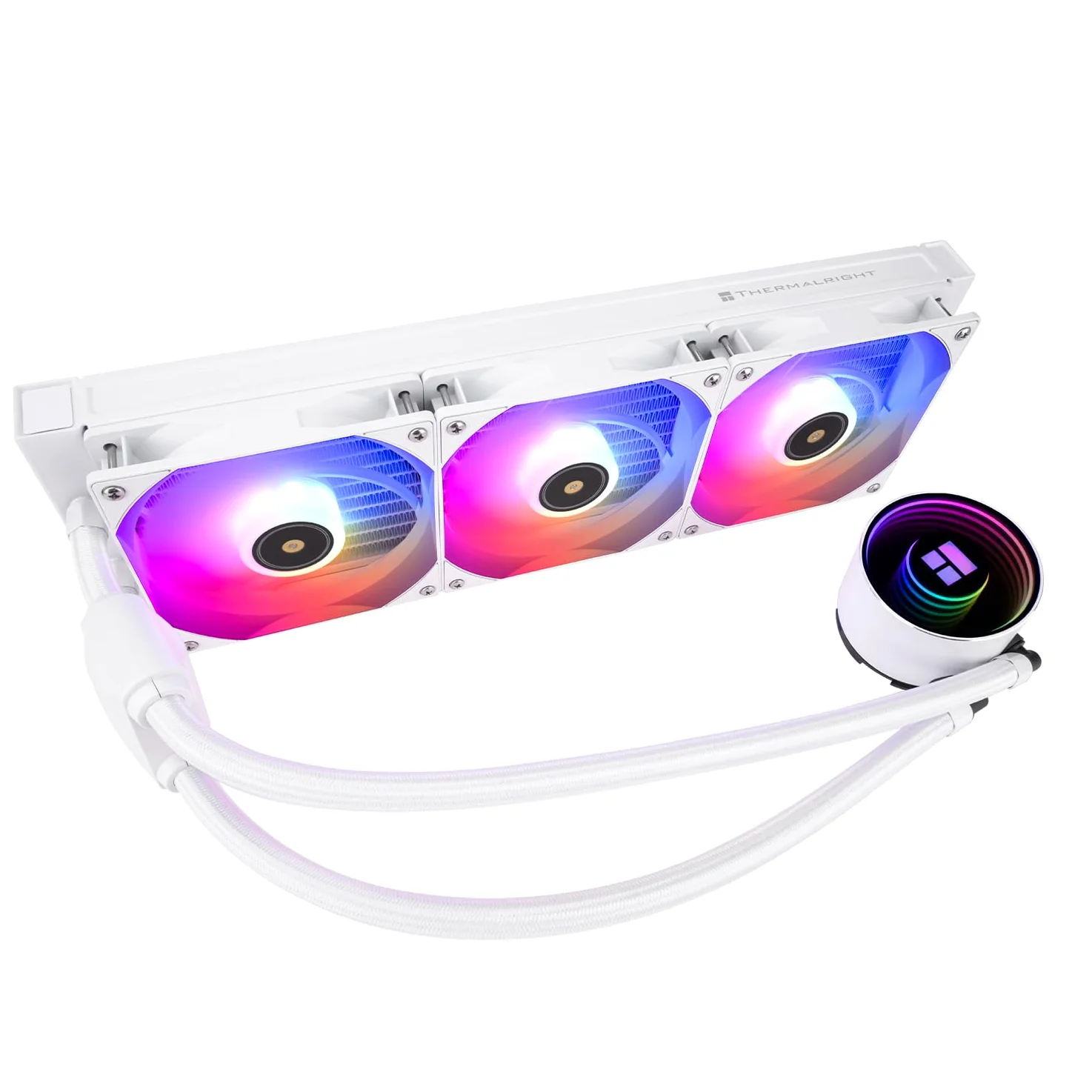 Thermalright-TR Frozen Notte 360 WHITE ARGB V2 - Raffreddatore per CPU AM5/AM4, Inltel lga1851/1700,5 V ARGB illuminazione, 3 x 120 mm PWM ventilatore 2000 RPM