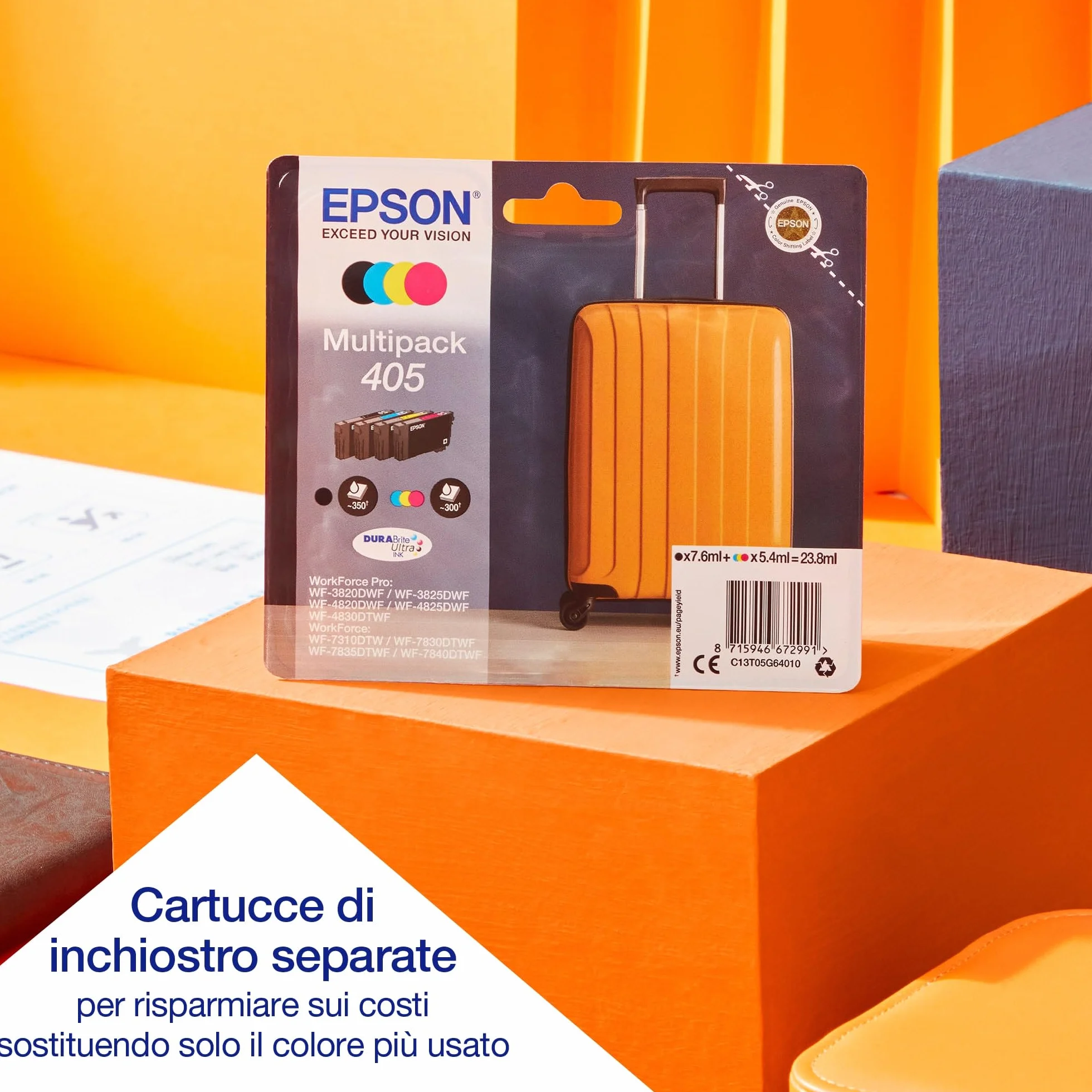 Epson Stampante WorkForce WF-7310DTW: stampante/fax fronte/retro, alimentatore di documenti, A3+, Color Inkjet, Wifi Direct, Ethernet