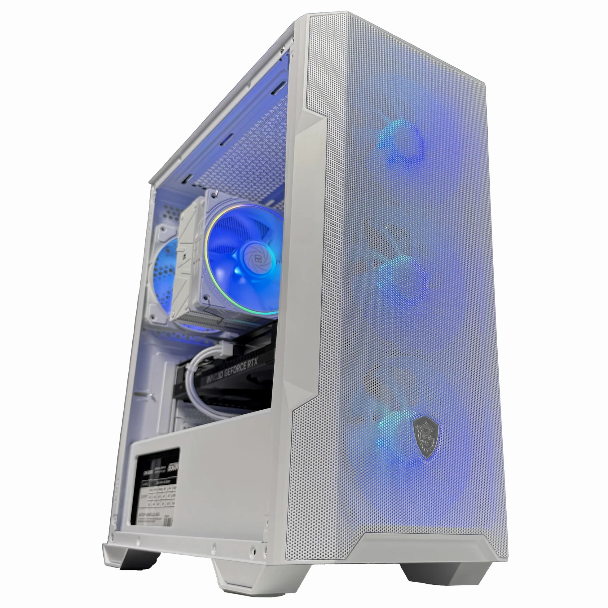 Golook PC Gaming Tokyo 3.2 Bianco - Ryzen 5 5600X / 16GB RAM / 1TB NVME M.2 / RTX 5060 8GB / B550M / 2 Ventole Raffreddamento - Computer Fisso