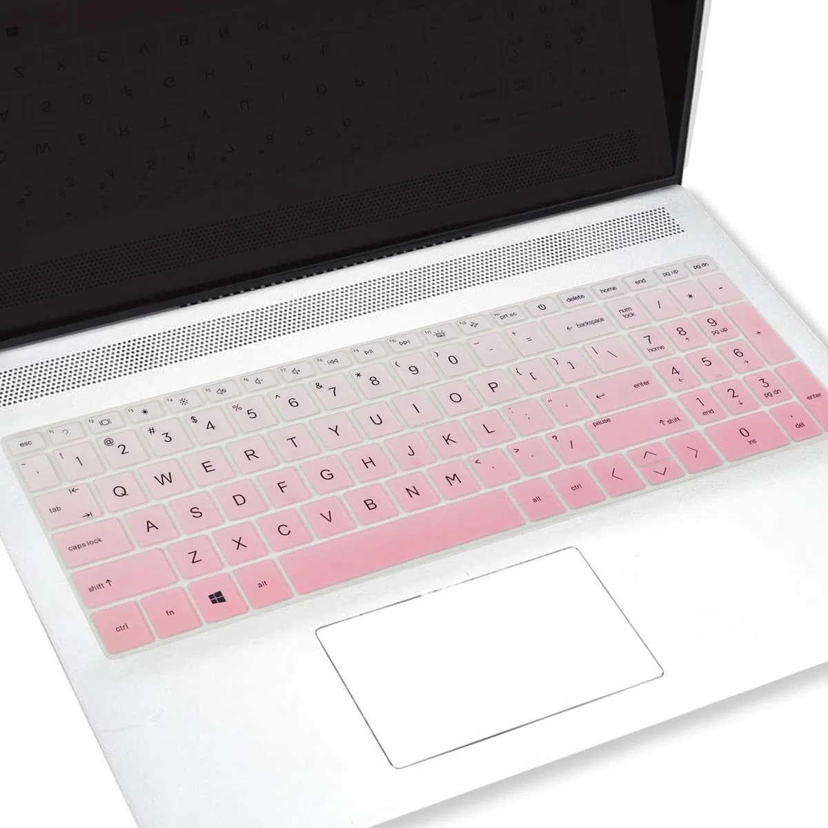 Cover in silicone per tastiera per laptop HP da 17,3", 17-cn0065cl 17-cn0075cl 17t-cn000 17-cn0097nr 17-cn0025nr 17-cn0026nr 17-cn1053cl 17-cn1063cl cl 17-c.c. n0023dx 17-CP0001DS 17-CP1035cl (rosa)