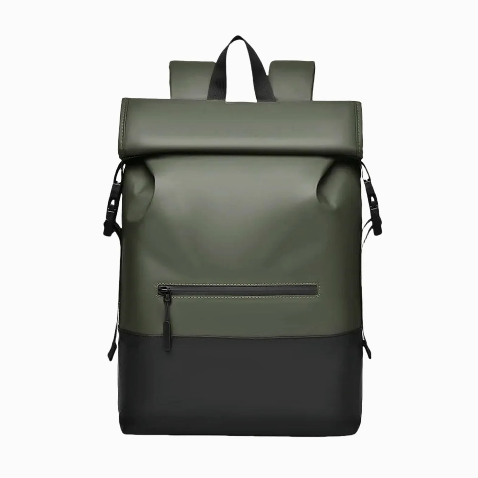 Zaino da Viaggio Premium Uomini Roll Top Business Grande capacità Moda Pendolare Borsa di Viaggio-Black