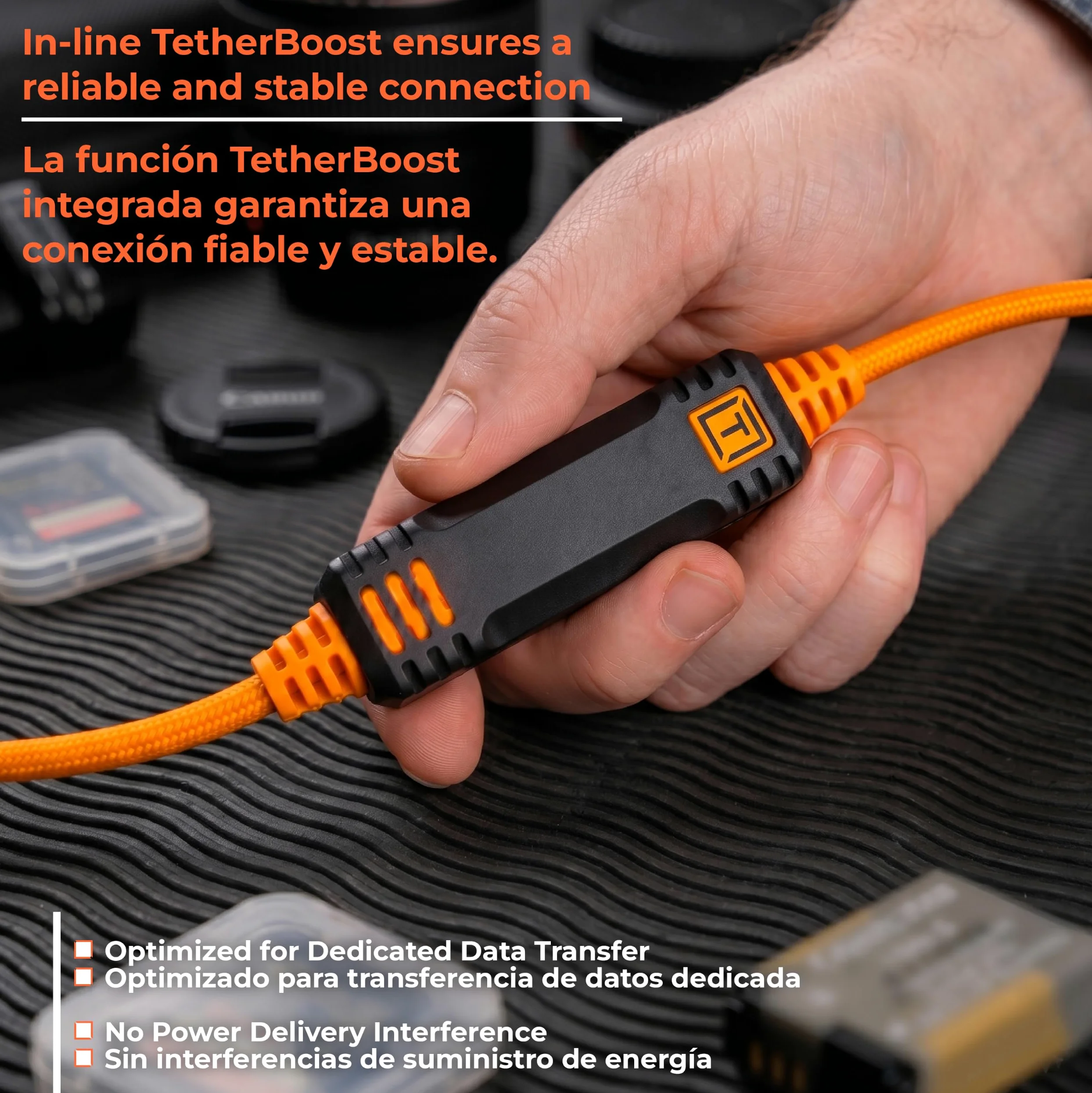 Tether Tools TetherPro USB-C Optima 10G diritta arancio 4,6m