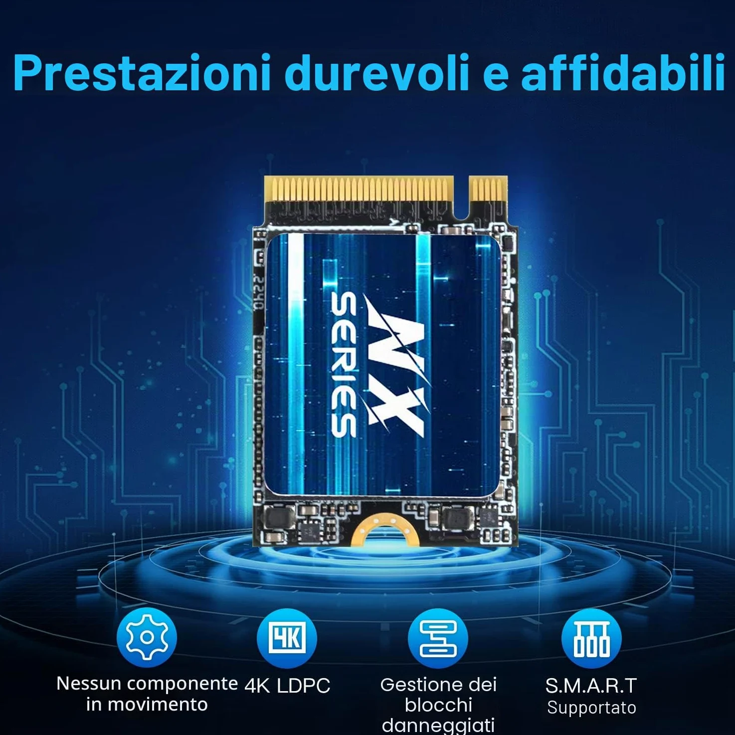 KingSpec 256 GB M.2 2230 SSD, M2 NVMe SSD Gen3x4 - Velocità di lettura fino a 3500 MB/s, PCIe3.0 interno compatibile con Desktop/Portatile/Surface/Laptop 3