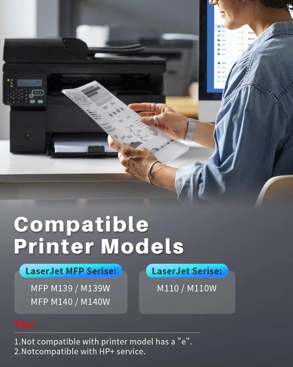 142A con chip cartuccia toner compatibile con HP 142A per HP Laserjet MFP M140w M110w M110 M140 M140w M139w M139 (1 nero)