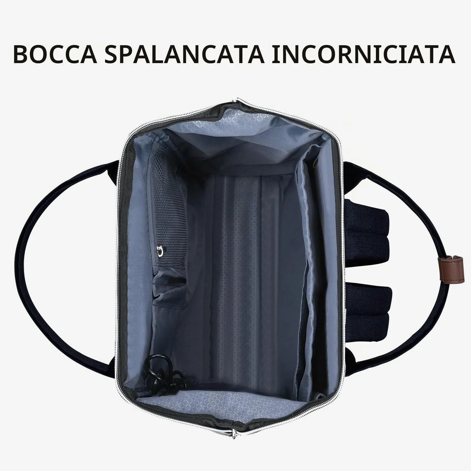 KROSER Zaino per computer portatile da 15,6 pollici, elegante, con porta | Zaino per computer portatile da 15,6 pollici impermeabile, per università borsa da lavoro per donne/uomini, blu scuro