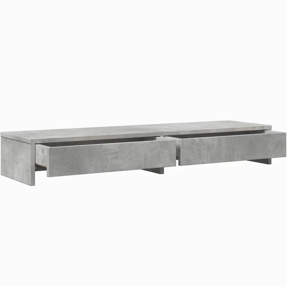 SupMonitor con Cassetti Grigio 100x27x15 cm in Truciolato,Dispositivi elettronici,Accessori per dispositivi elettronici,Accessori per Computer,Rialzi e Supporti per Computer,11.3kg-854673