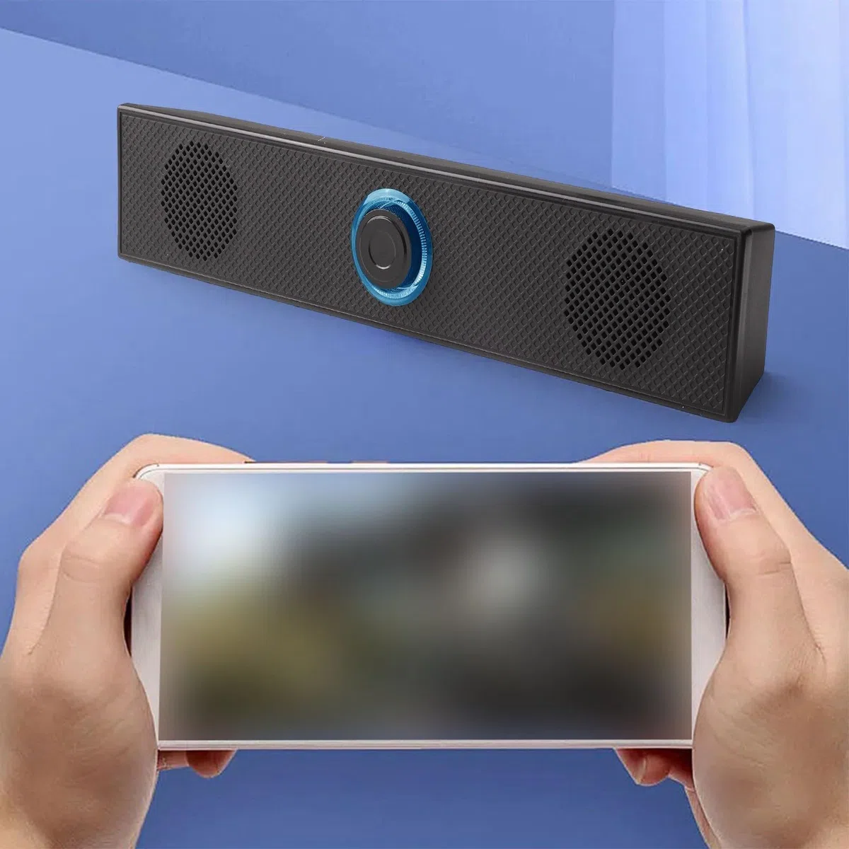 Soundbar cablata e wireless per TV, PC, laptop, altoparlante surround home theater alimentato tramite USB, carillon stereo sottile con audio di alta qualità, nero (modello di ricarica)
