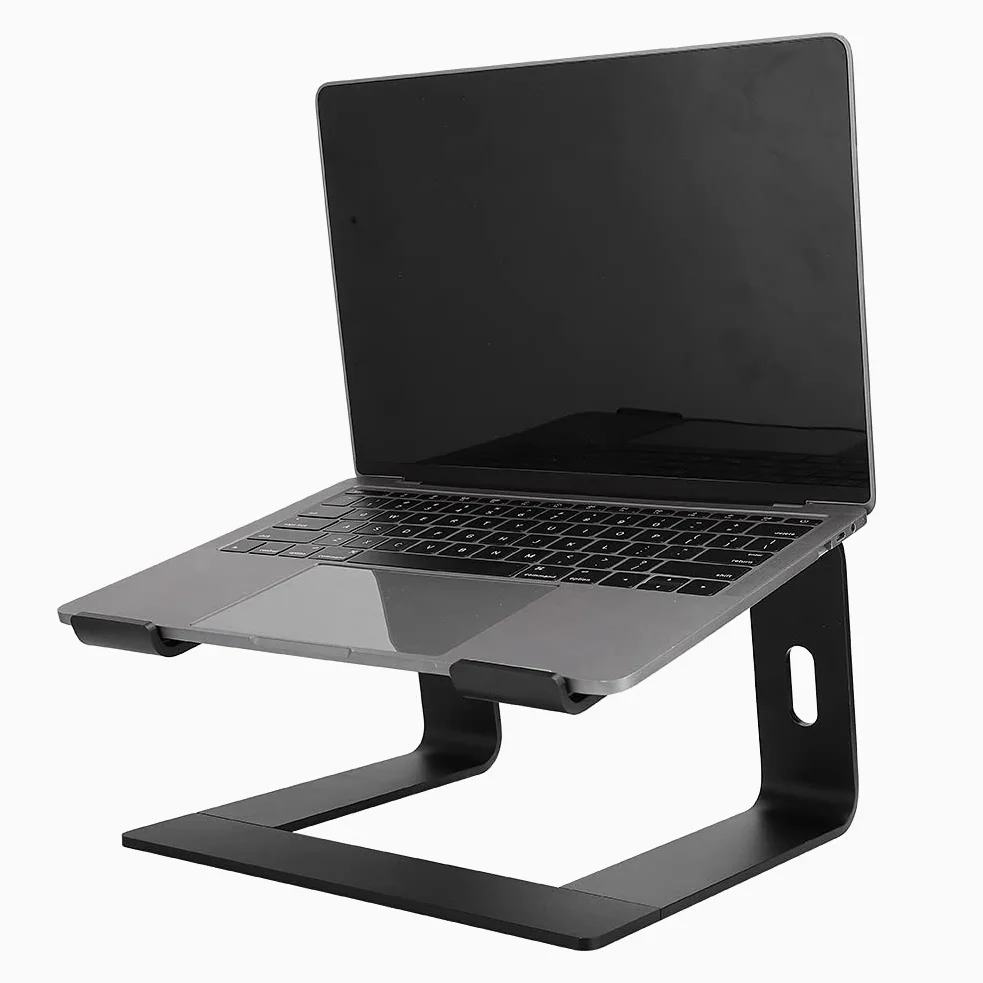 Supporto verticale per laptop, staffa di dissipazione del calore per notebook, supporto ventilato in lega di alluminio per PC desktop con gestione dei cavi, ideale per un ambiente