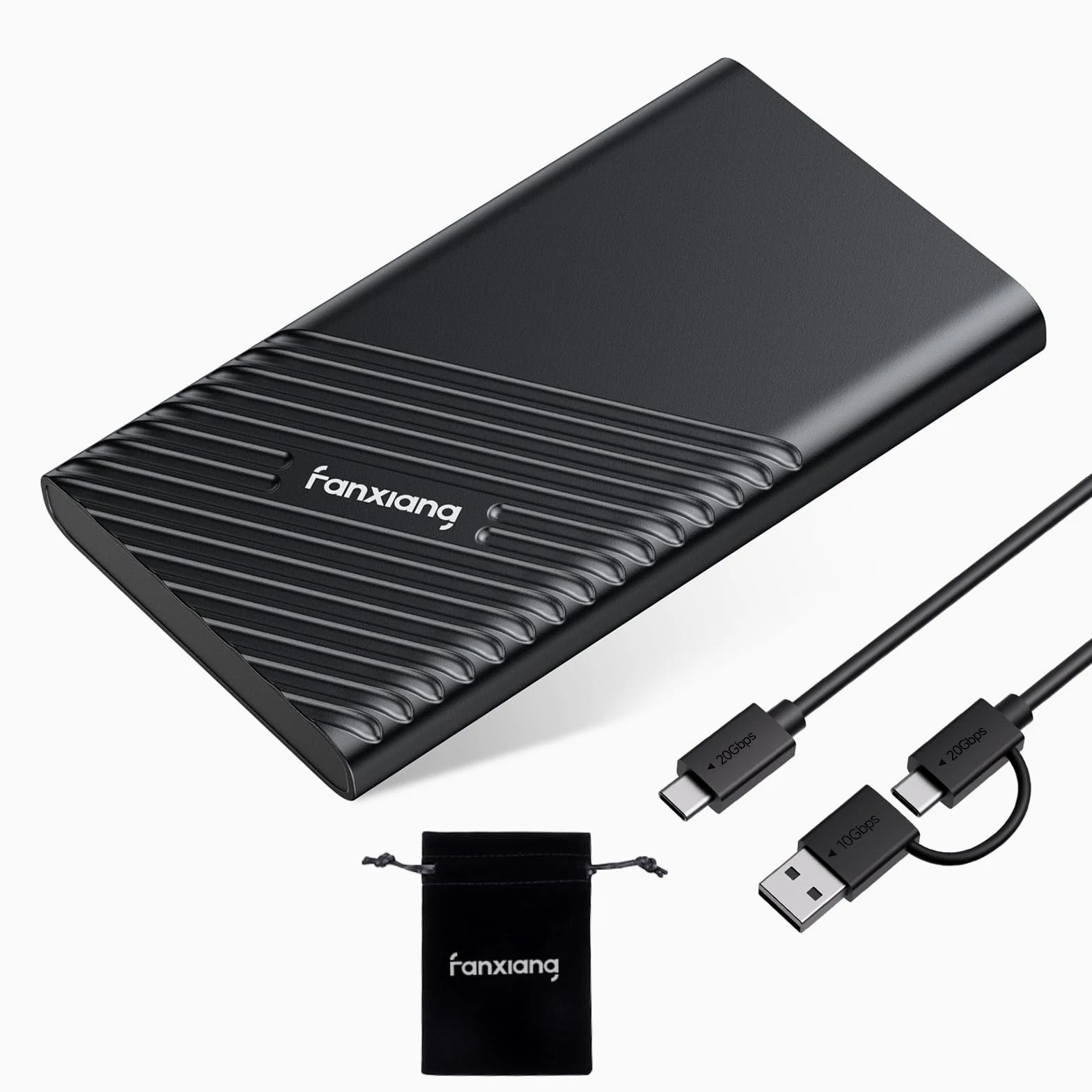 fanxiang 2 TB SSD Esterno Portatile, Fino a 2000 MB/s Lettura, USB C USB3.2 Gen2x2 PSSD, Unità a Stato Solido Esterne Compatibile con PC Desktop/Laptops/Smartphone