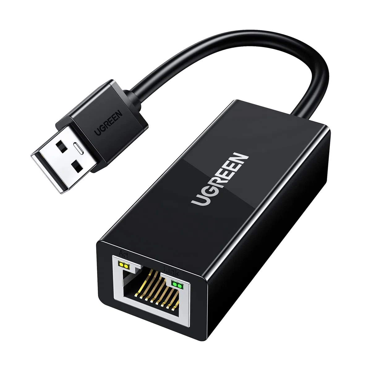 UGREEN Adattatore USB a Ethernet RJ45, Convertitore di Red Lan 100Mbps per Console Switch, XiaoMi Mi Box S/3, Macbook Pro/Air, Chromecast (Nero)
