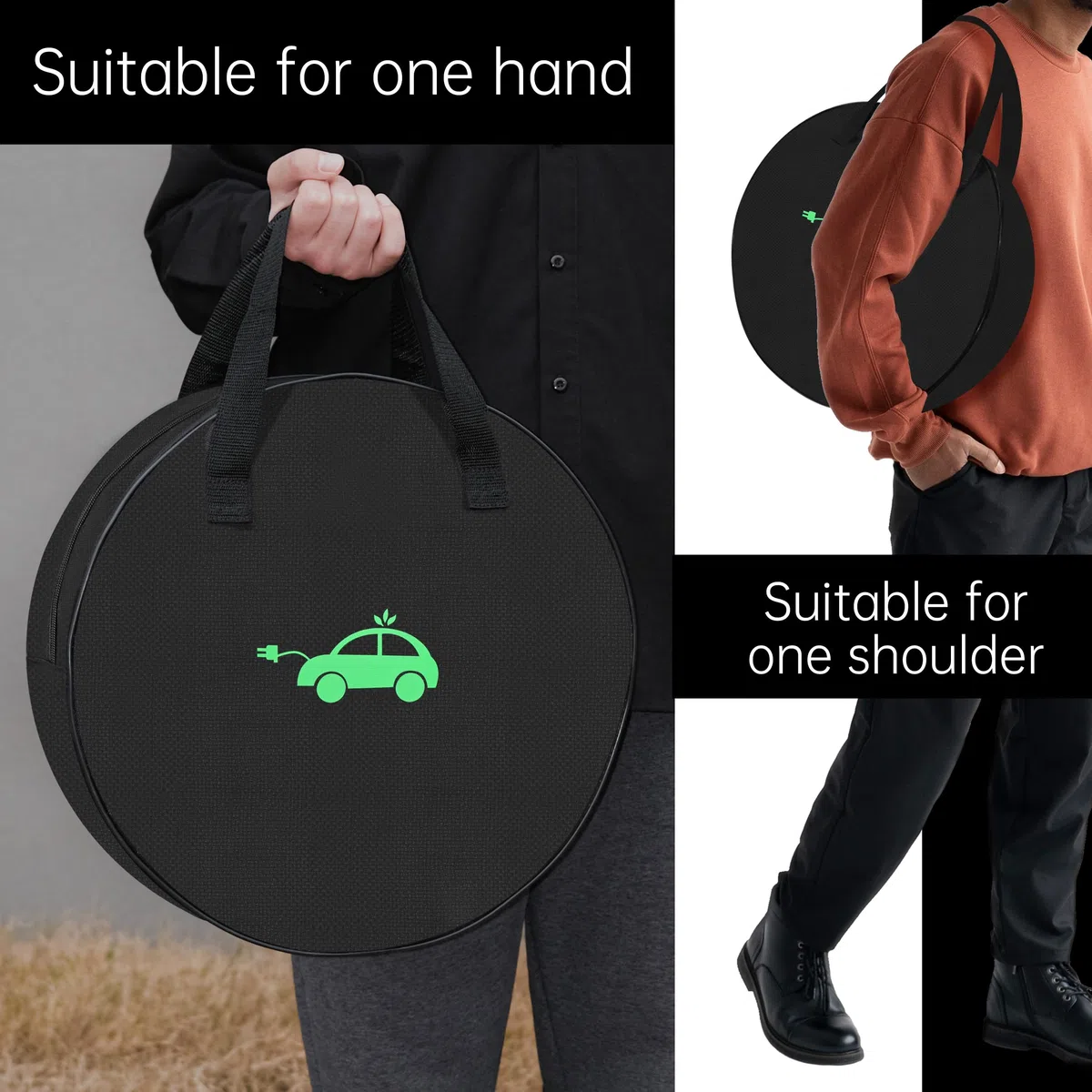 Borsa per Cavi di EV - Portatile per Cavo di Ricarica Auto Elettrica | Tessuto Oxford | Grande Capacità Organizer per tutti i Cavo di Prolung, Dimensioni 40 * 40 * 13 cm
