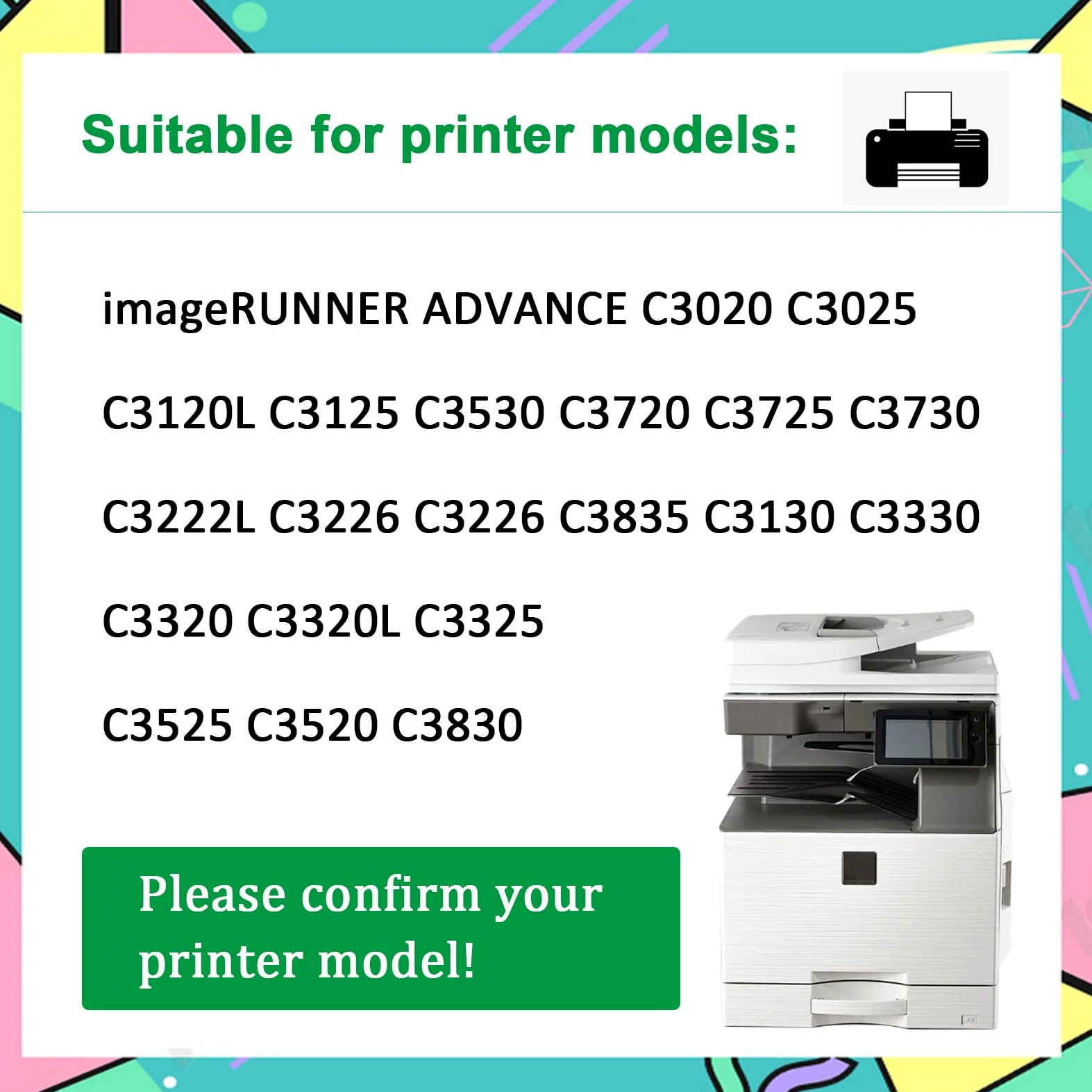 Compatibile Per Canon WT-202 WT202 FM1-A606-000 Scatola Toner Di Scarto, Per ImageRUNNER ADVANCE C3020 C3025 C3120L C3125 C3530 C3720 C3725 C3730 C3222L C3130 C3330 1-pack