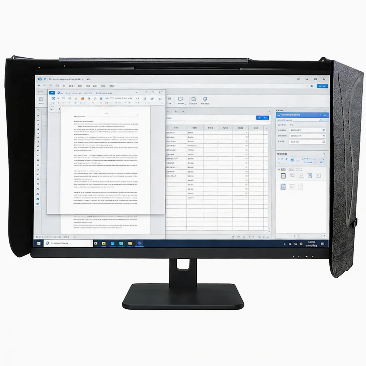 Parasole Per Monitor,17-27 Pollici Coprimonitor Regolabile Parasole per Schermo,per Cornice Esterna del Monitor, Offre Protezione Della Privacy
