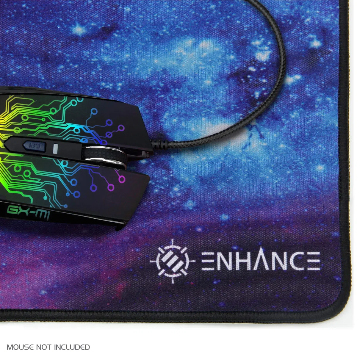 ENHANCE Ampio Tappetino per Mouse da Gioco XL - Tappetino per Mouse Grande, Cuciture Anti-sfilacciatura, Base in Gomma Antiscivolo, Tracciamento ad Alta Precisione - Serie Voltaic (Galaxy)