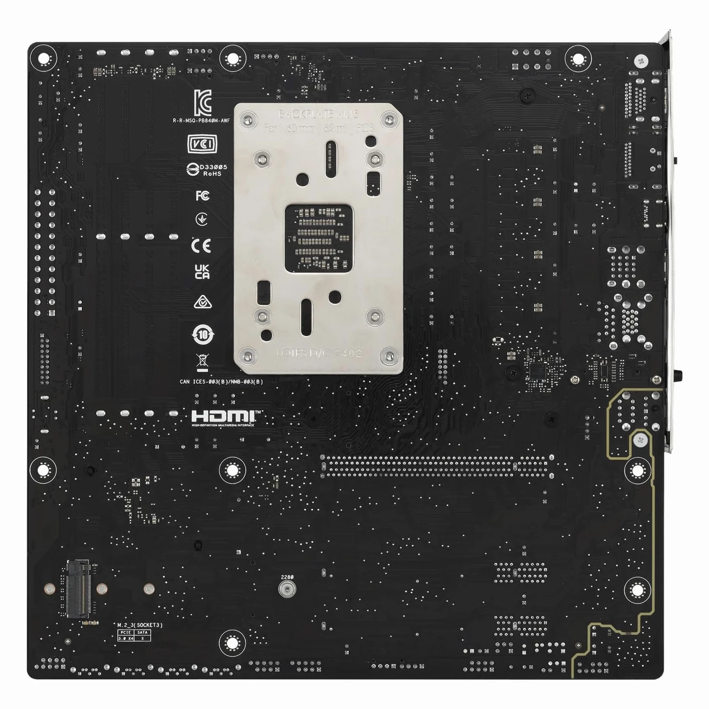 ASUS PRIME B840M-A WiFi, Scheda Madre AMD mATX, Slot DDR5, PCIe 4.0 Ready, 3 slot M.2, WiFi 6E, Ethernet Realtek 2,5 GB, DisplayPort, HDMI, USB-C da 5 Gbps Fronte e Retro, BIOS Flashback e Aura Sync